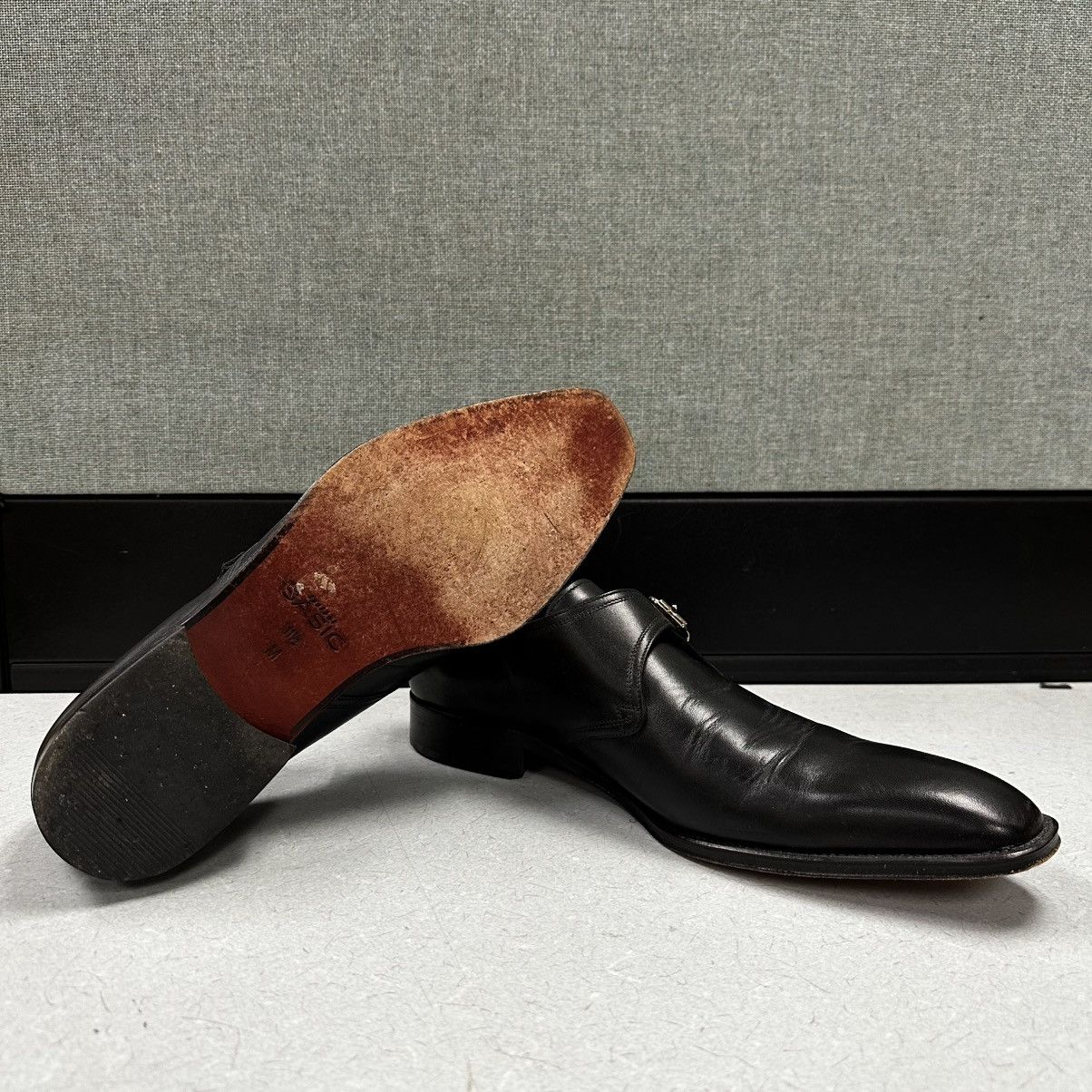 Testoni Testoni Basic Single Monk Strap Black Dress Shoes Size US 11.5 / EU 44-45 - 7 Thumbnail