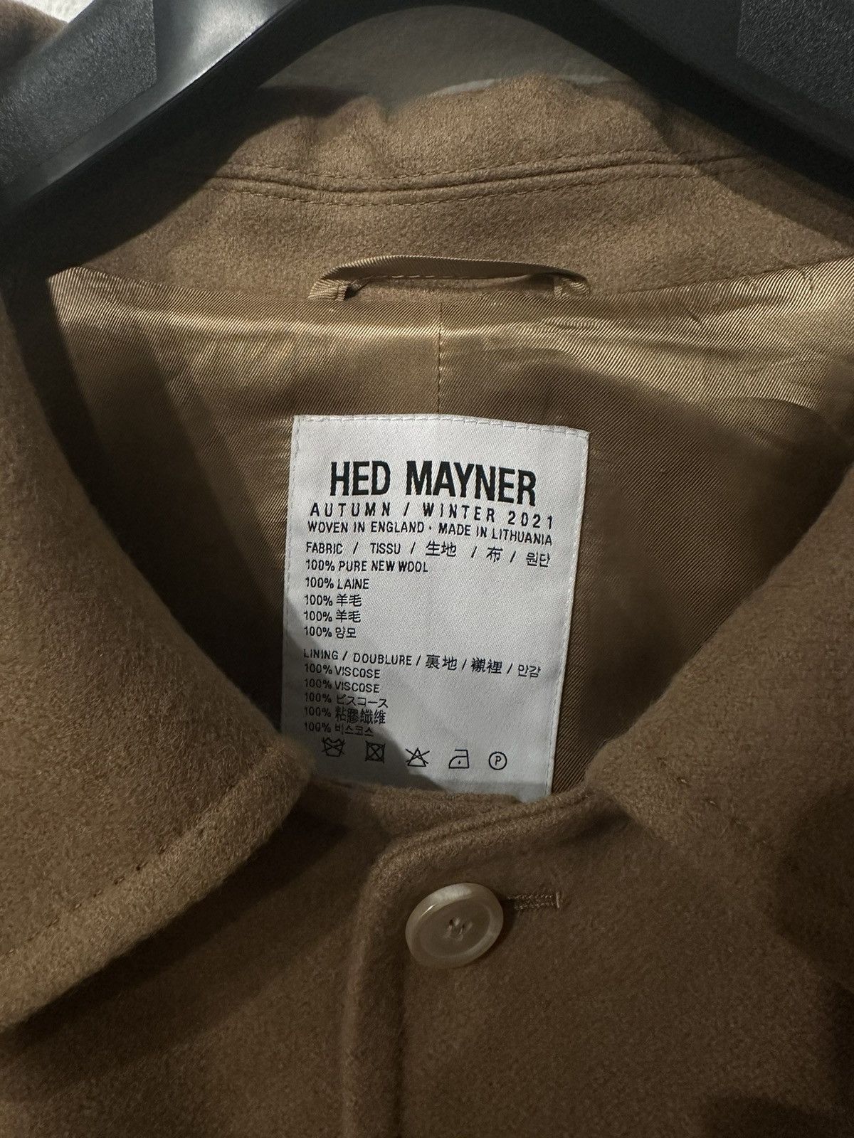 Hed Mayner Hed Mayner Reglan Camel Tan Wool Coat Size US S / EU 44-46 / 1 - 3 Thumbnail