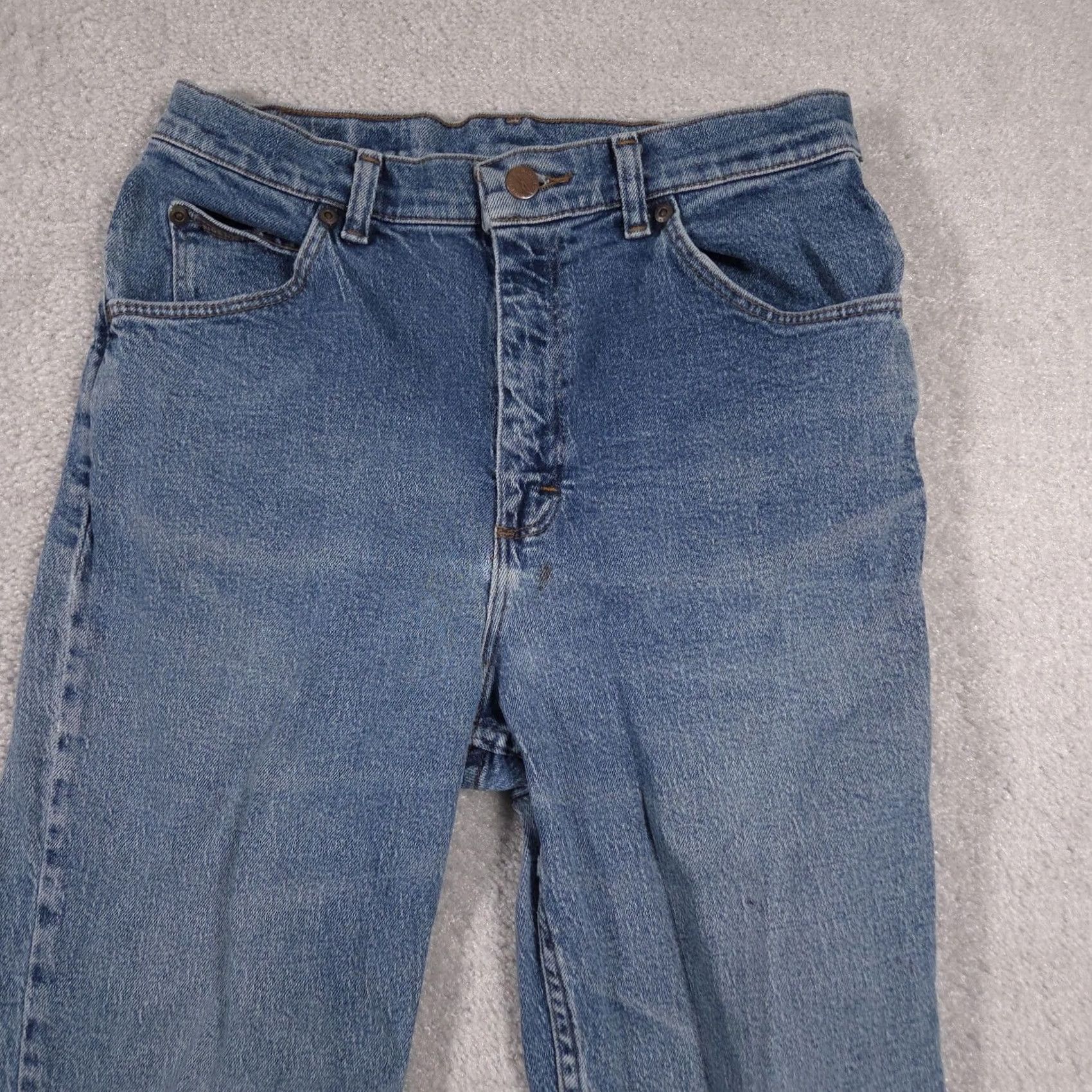 Vintage VINTAGE Riders Jeans Womens High Rise Slim Straight Denim Mom Tapered 28x30 Blue Size 28" / US 6 / IT 42 - 3 Thumbnail