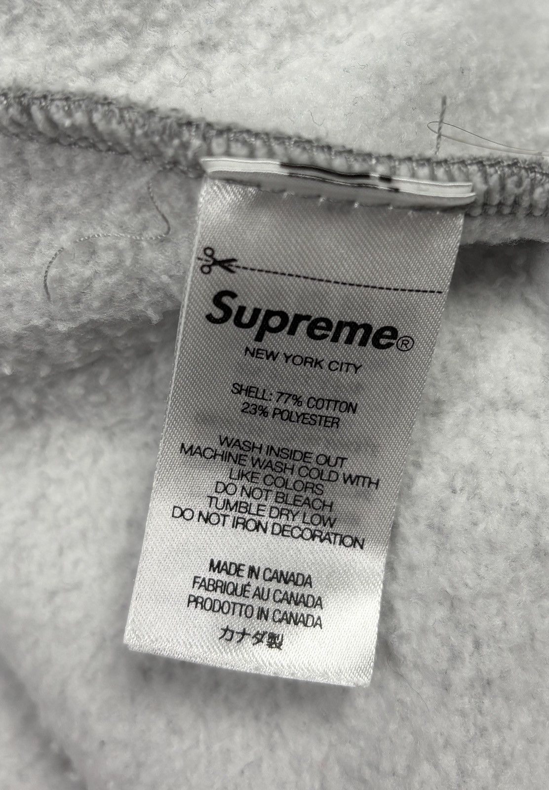 Supreme Supreme Grey Spread Zip Up Hooded Sweatshirt Size US L / EU 52-54 / 3 - 12 Thumbnail