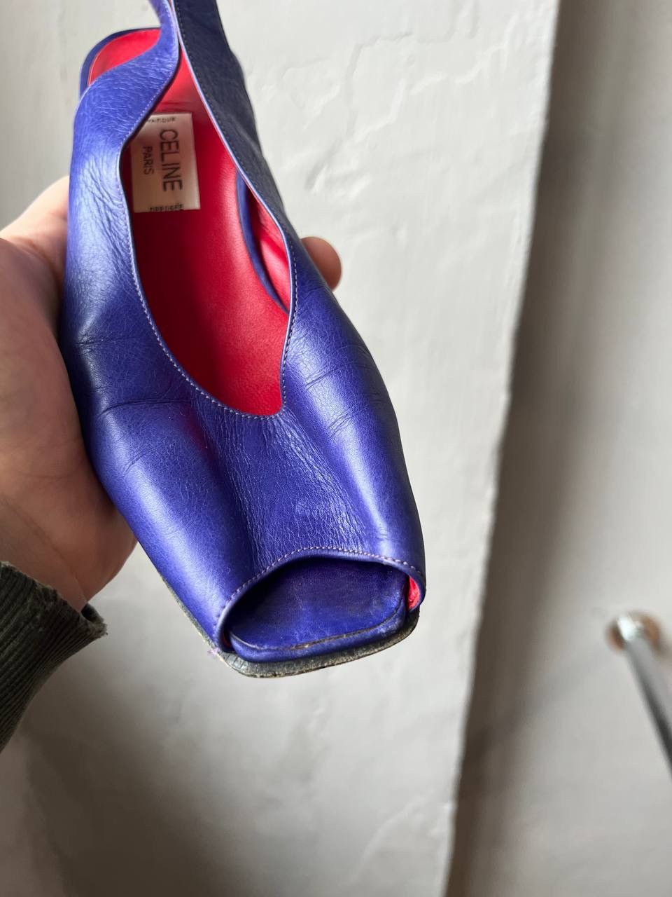 Celine 80’S CELINE ITALY ESCARPINS BLUE LEATHER HEELS CLASSIC SZ 39 Size US 9 / IT 39 - 10 Thumbnail
