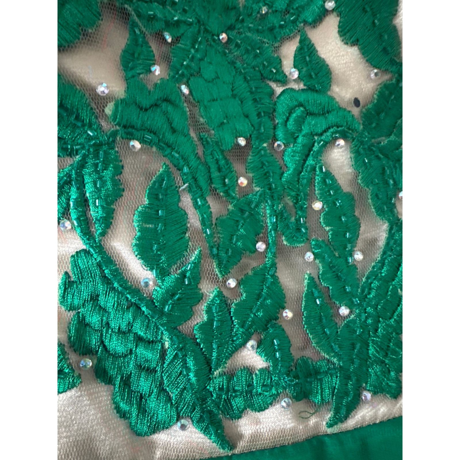 Other Sherri Hill Emerald green beaded flower sweetheart mini Size M / US 6-8 / IT 42-44 - 4 Thumbnail