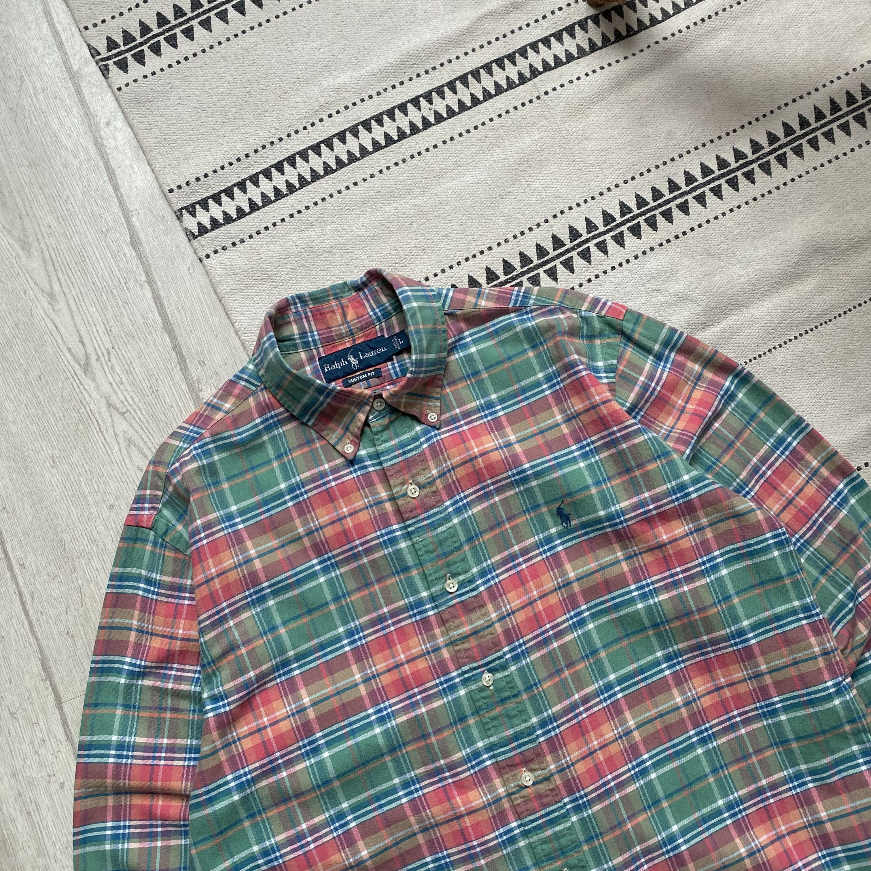 Polo Ralph Lauren 🏇Vintage 80s Polo Ralph Lauren Flannel Shirt Travis Style Size US L / EU 52-54 / 3 - 4 Thumbnail
