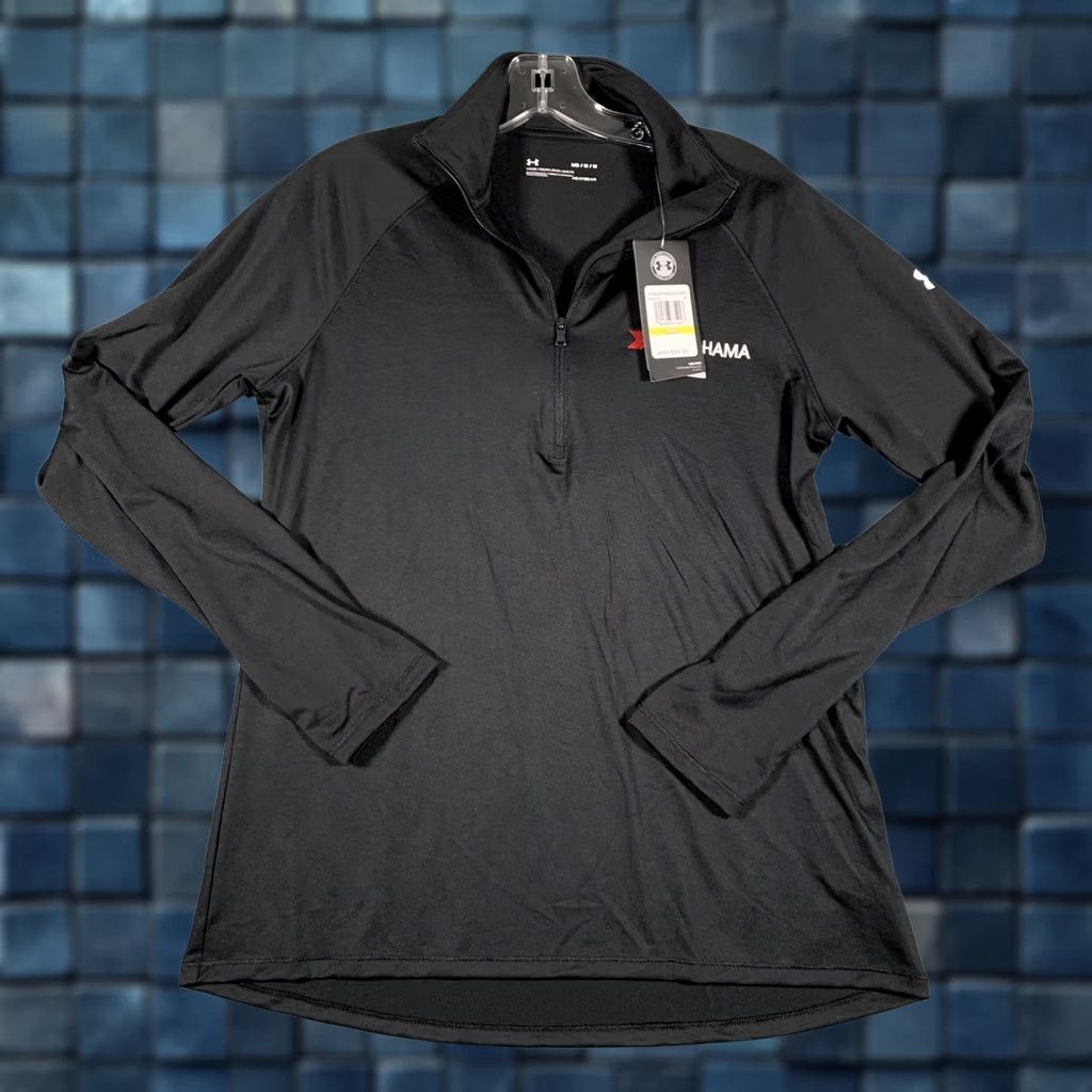Under Armour Under Armour Pullover Shirt Womens M Black 1/4 Zip HeatGear Yokohama Logo Gyms & Training Size M / US 6-8 / IT 42-44 - 1 Thumbnail