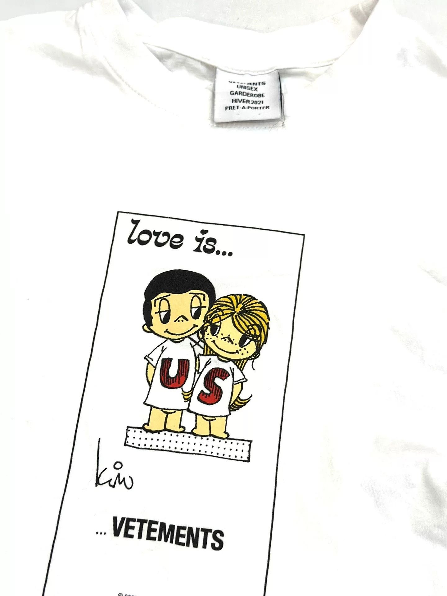 Vetements Vetements Cartoon Couple Head T-Shirt Size US XS / EU 42 / 0 - 2 Thumbnail