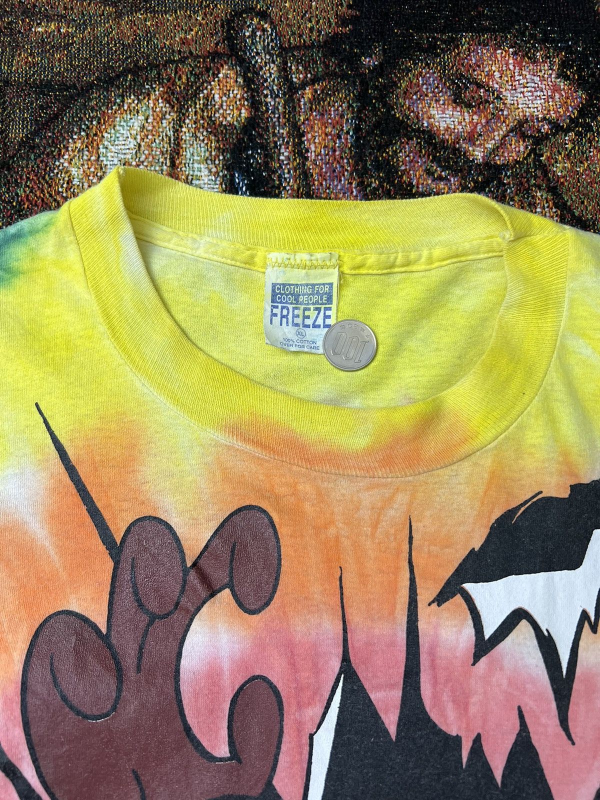 Warner Bros Vintage Taz Big Print Tie Dye Tee Size US L / EU 52-54 / 3 - 4 Thumbnail
