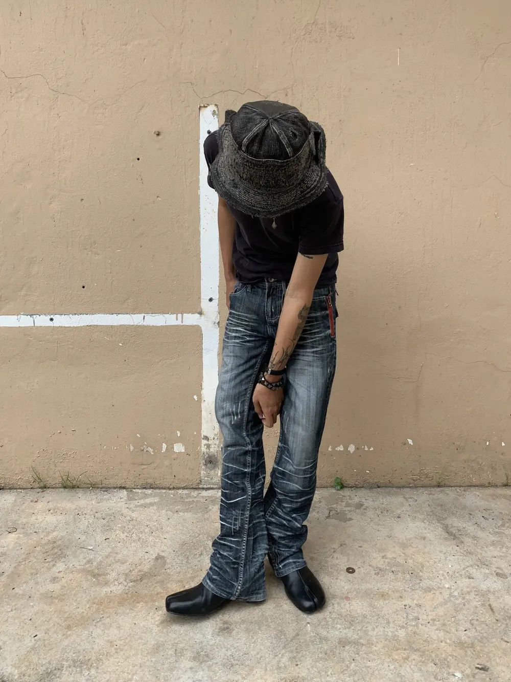 Kapital Kapital Boro Distressed Bucket Hat Size ONE SIZE - 2 Thumbnail