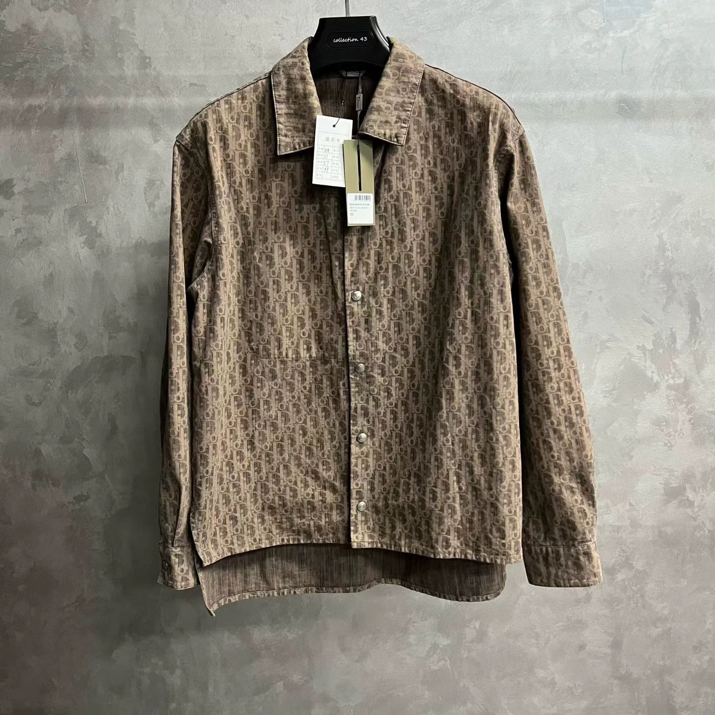 Dior Dior Latest Brown Logo Print Shirt Jacket Size US XXS / EU 40 - 1 Thumbnail