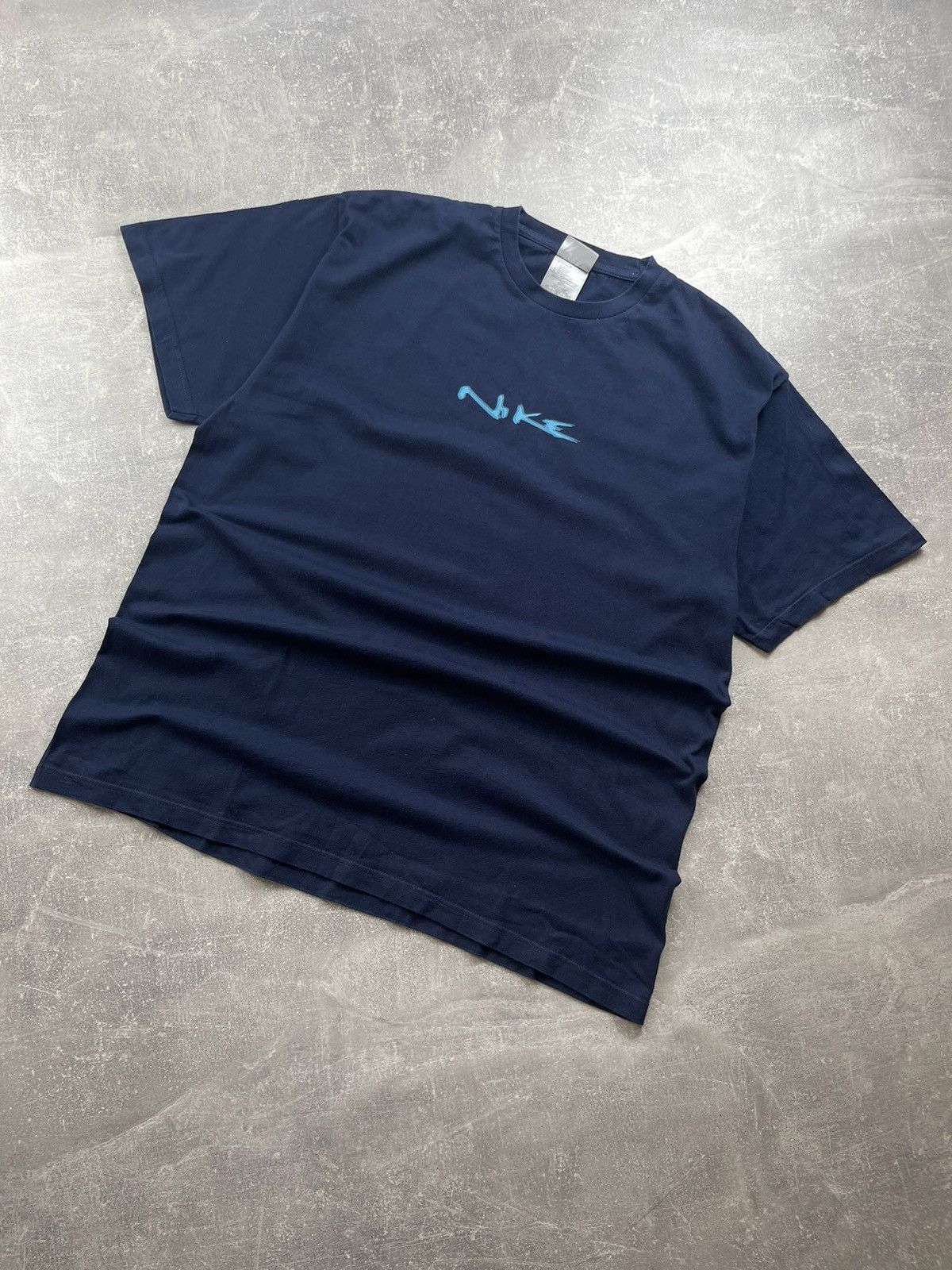 Nike Vintage Nike T-Shirt XL Navy Blue Spell Out Graffiti Logo Size US XL / EU 56 / 4 - 1 Thumbnail