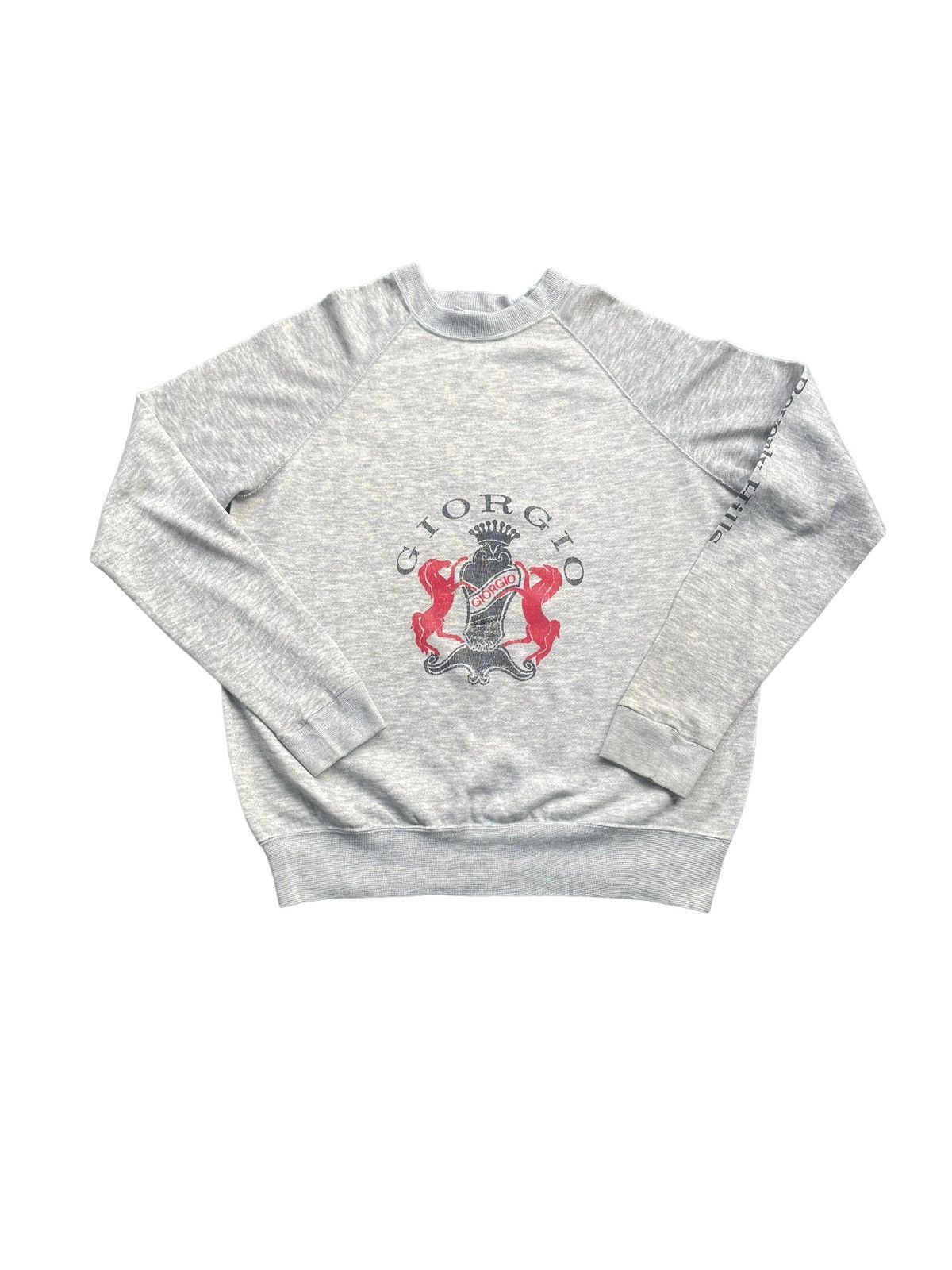 image of Vintage Giorgio Beverly Hills Crewneck in Grey, Men's (Size Large)