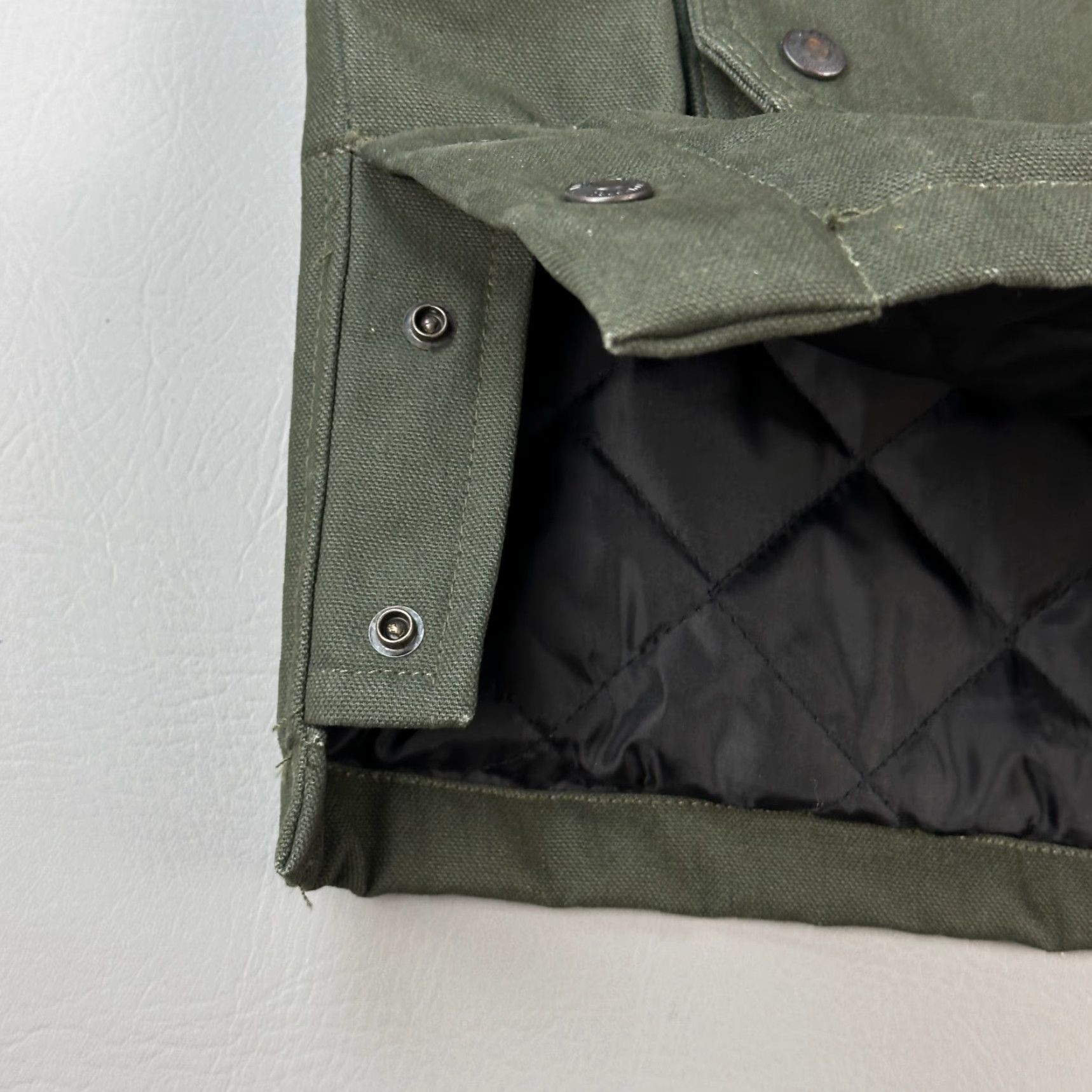 Vintage Ridgecut Toughshield Chore Jacket Mens Large Duck Canvas Fleece Lined Hooded Green Winter Fall Jacket Mens L Regular Size US L / EU 52-54 / 3 - 5 Thumbnail