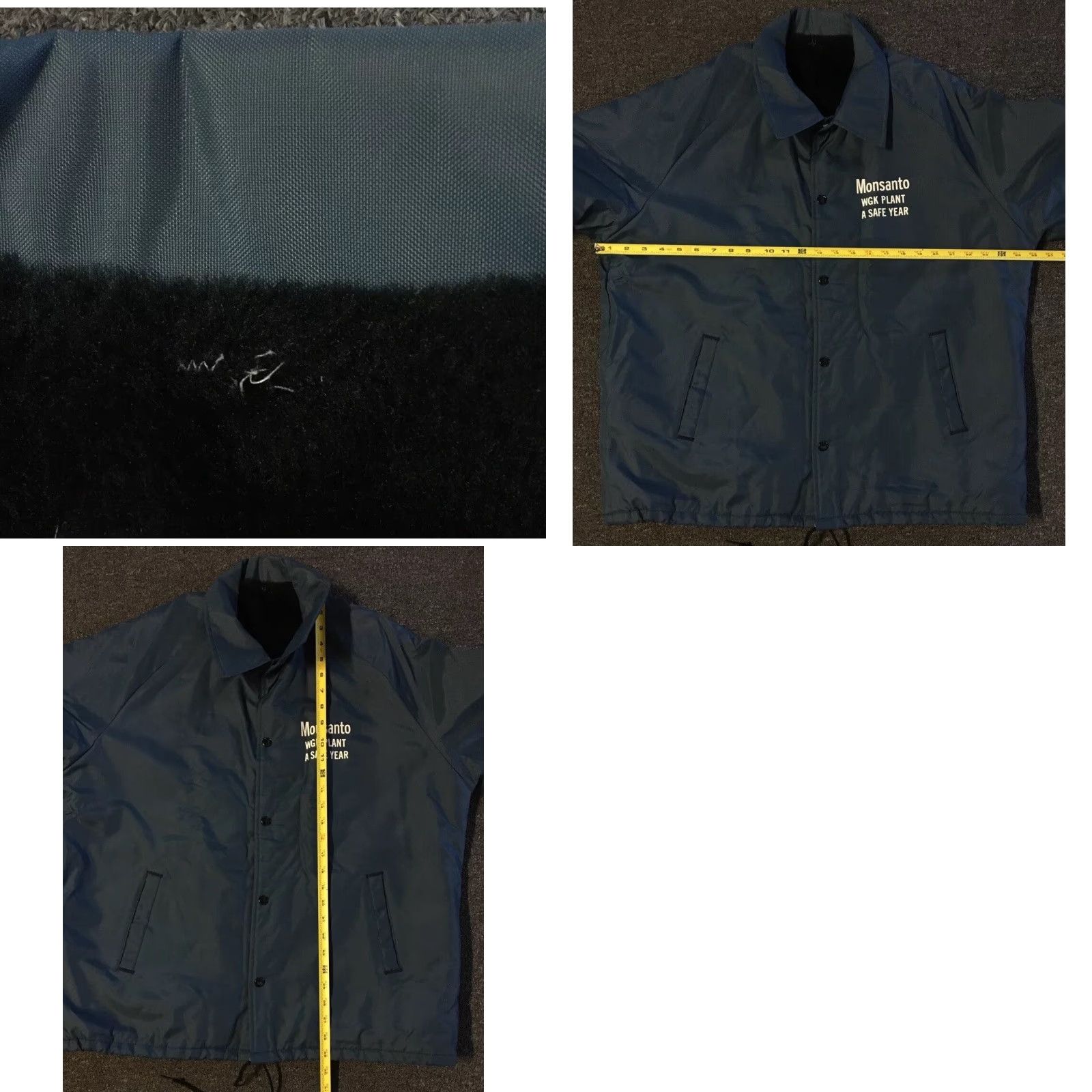 Vintage VINTAGE Monsanto Plant Worker Jacket XL Blue Bomber Jacket Men USA 80s 90s Grunge Biker Worker Retro College 80s 90s Size US XL / EU 56 / 4 - 8 Thumbnail