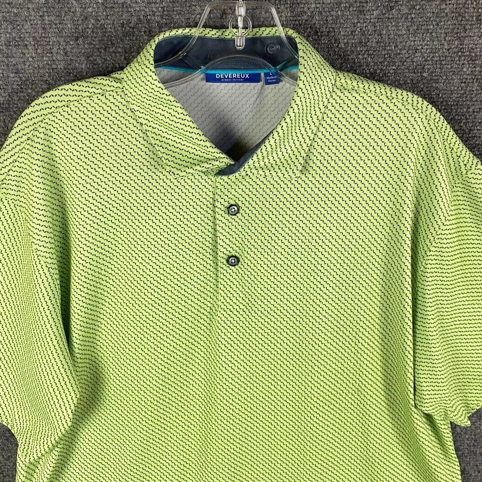 Other Devereux Golf Polo Shirt Men's Large Green Polyester Blend Size US L / EU 52-54 / 3 - 2 Thumbnail