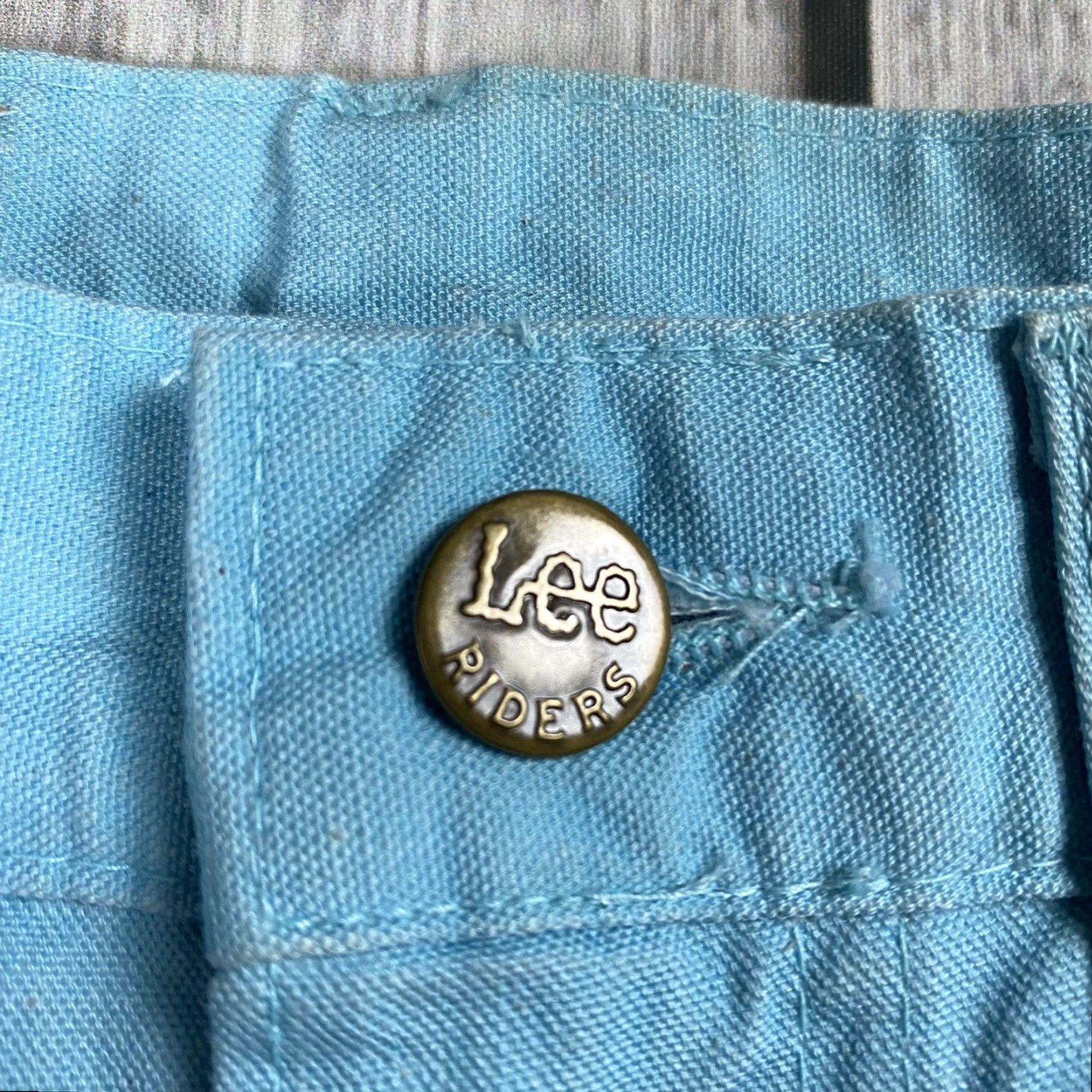 Lee VINTAGE Lee Jeans Clothing Bottoms Women's Size 6 Light Blue Cotton 1970s Straight Hippy Style Size 28" / US 6 / IT 42 - 3 Thumbnail