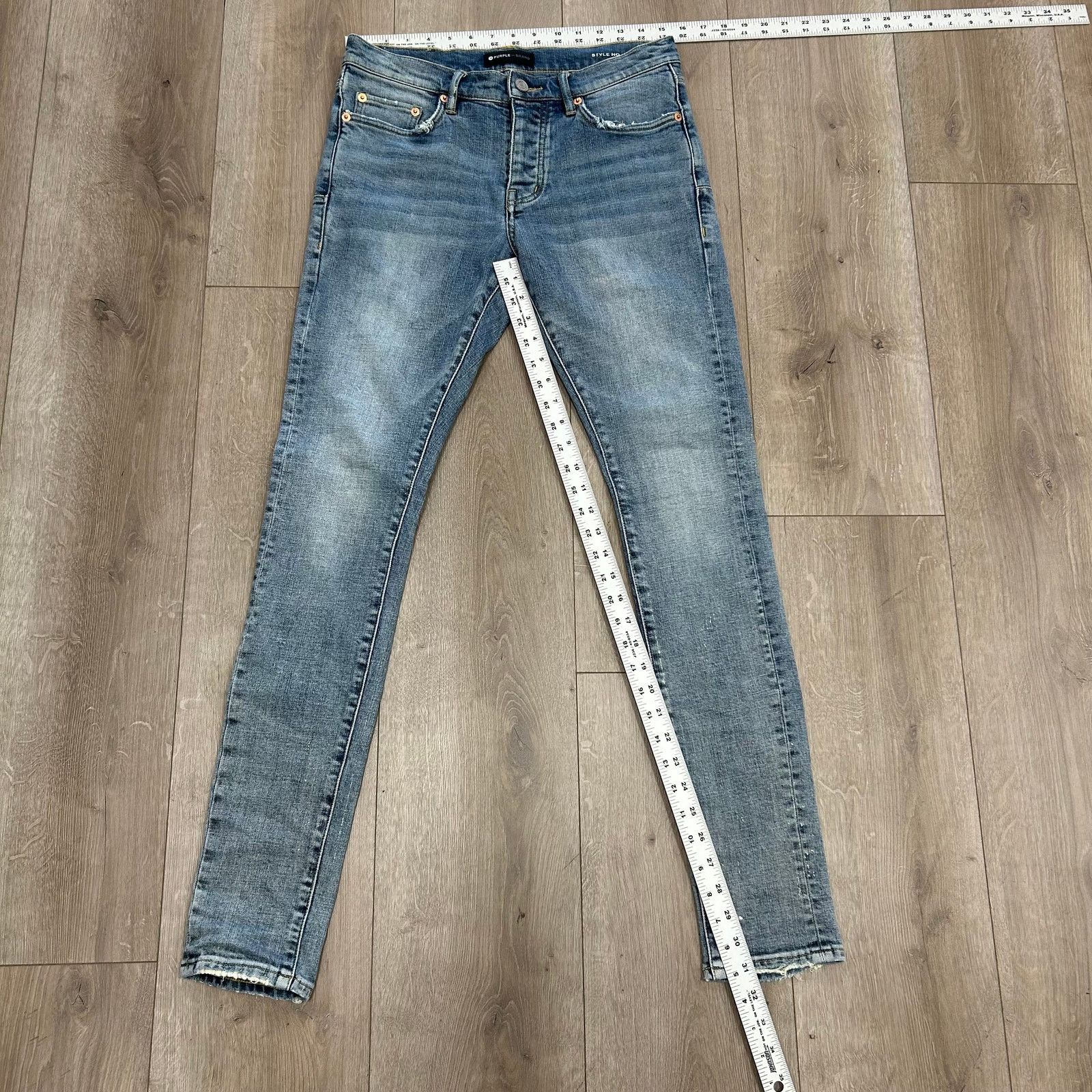 Purple Purple Brand Slim Fit Skinny Jeans Pants size 28 Light wash Size US 28 / EU 44 - 4 Thumbnail