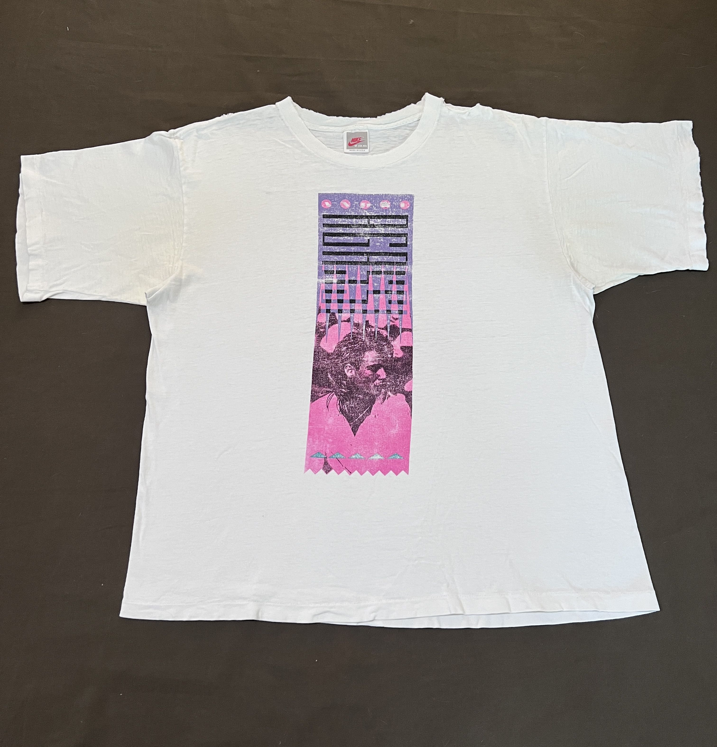 Nike × Vintage Vintage 90s NIKE Andre Agassi Tee Distressed Faded Thrashed Size US M / EU 48-50 / 2 - 2 Thumbnail