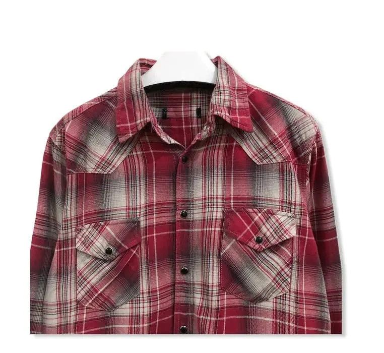 Vintage Vintage Western Plaid Tartan Flannel Shirt 👕 Size US S / EU 44-46 / 1 - 2 Thumbnail