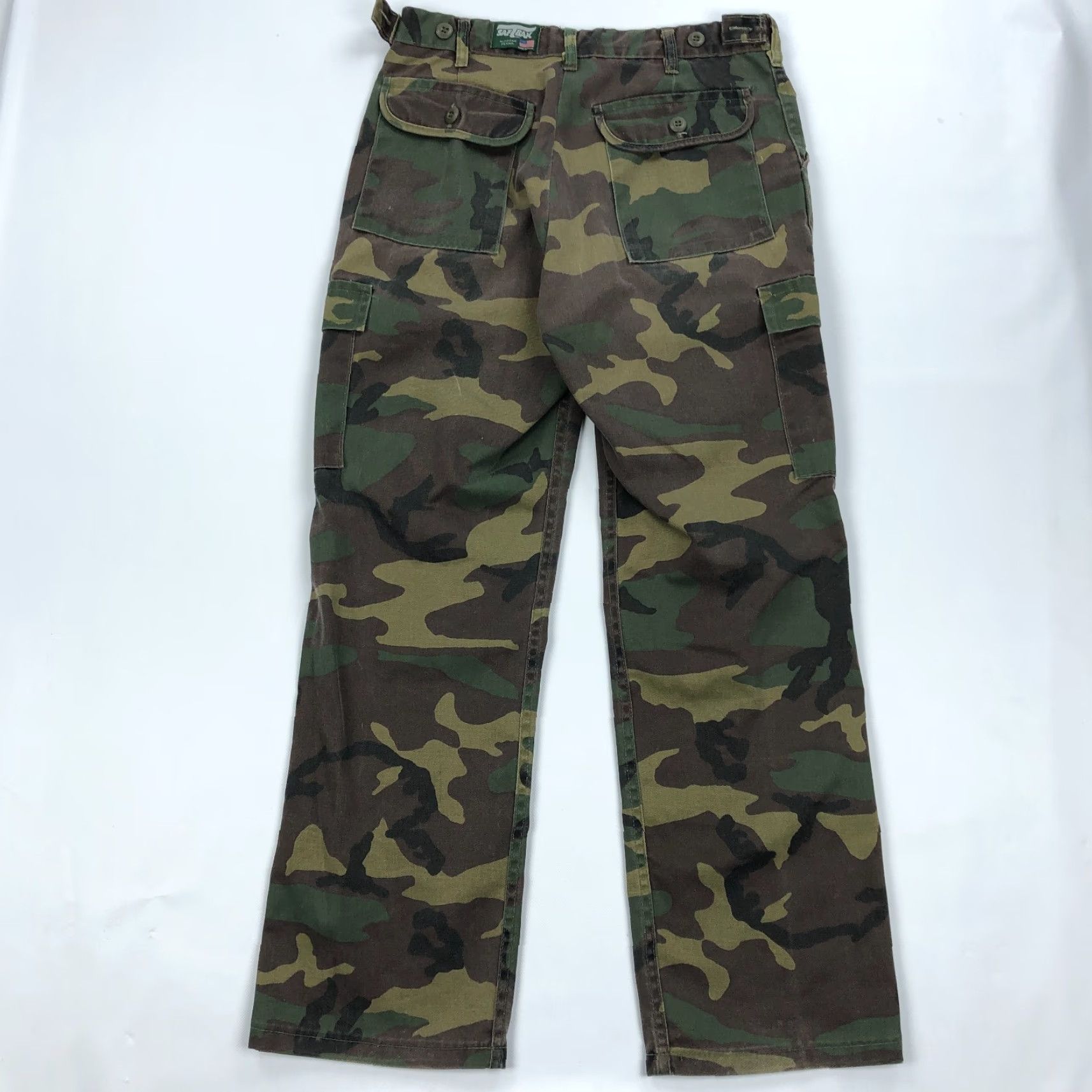 SafTbak VINTAGE Saftbak Pants Mens 32x30 Woodland Camo Cargo Hiking Outdoor USA 90s Pants Mens 32 Woodland Camo Cargo 90s USA Size US 32 / EU 48 - 4 Thumbnail