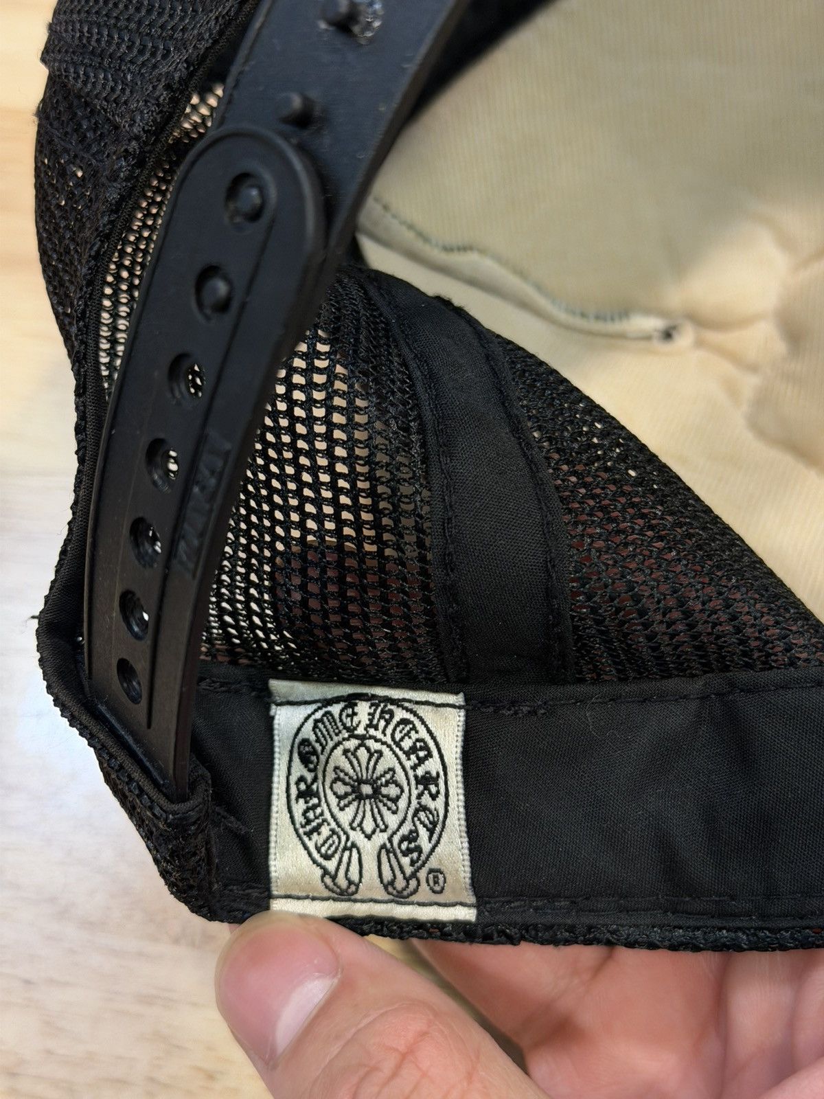 Chrome Hearts CH Rolling Stones Tongue Leather Patch Trucker Hat Size ONE SIZE - 7 Thumbnail