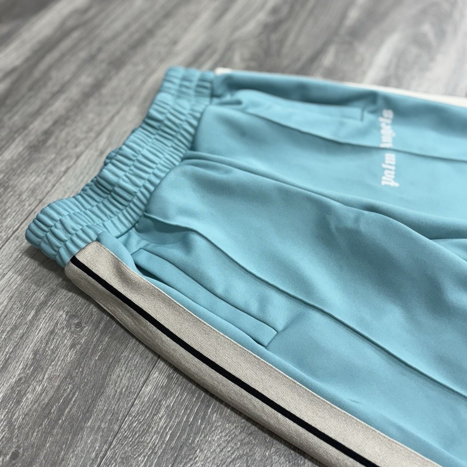 Palm Angels Palm Angels Classic Track Pants ' Light Blue Off White ' Size US 31 - 3 Thumbnail