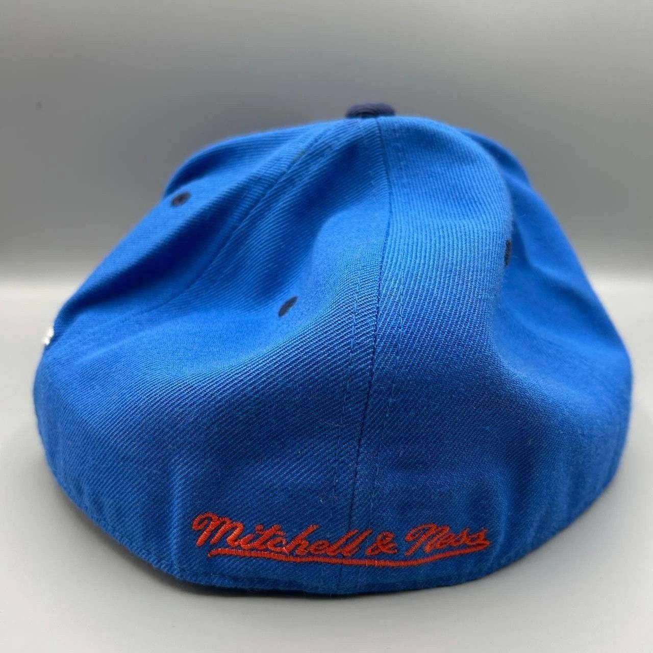 Mitchell & Ness Oklahoma City Thunder Hat Men 7 1/2 Blue Embroidered Fitted Size ONE SIZE - 5 Thumbnail