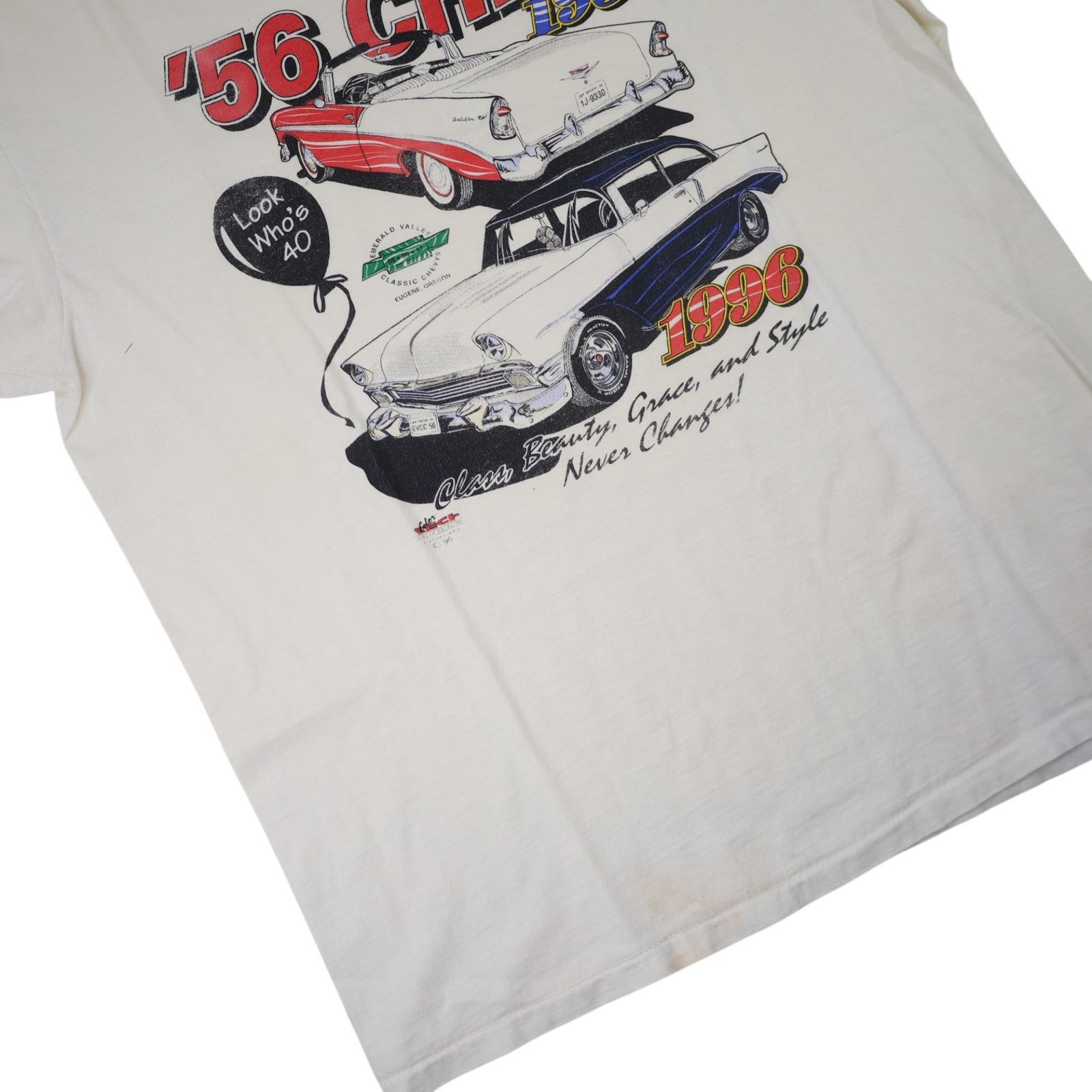 Vintage Vintage '56 Chevy Graphic T Shirt Size US L / EU 52-54 / 3 - 3 Thumbnail