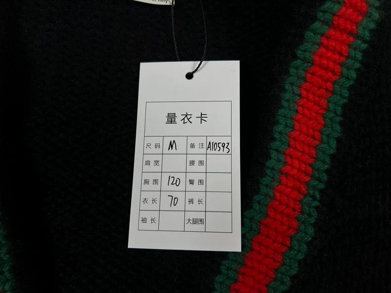 Gucci Gucci Black red and green knitted sweater cardigan jacket 2 Size US M / EU 48-50 / 2 - 6 Thumbnail