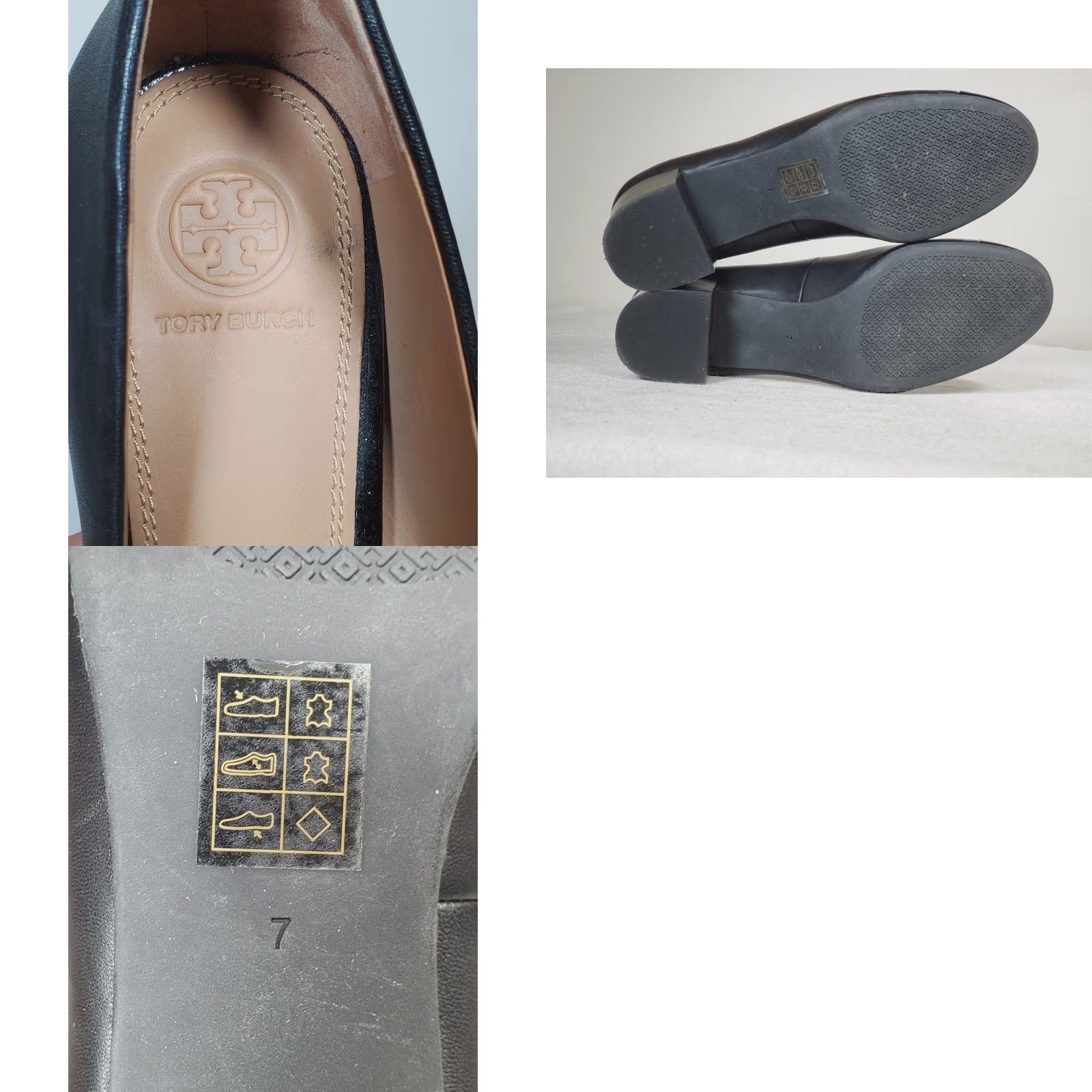 Tory Burch Tory Burch Everly Patent Cap Toe Pumps Black Leather Gold Logo Women’s US 7 M Size ONE SIZE - 9 Thumbnail