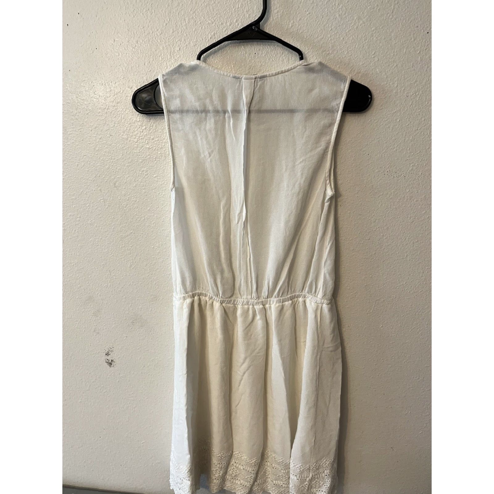 H&M VINTAGE H&M Bohemian Dress Women Juniors Size 4 Sleeveless White Short A-Line Sundress Size S / US 4 / IT 40 - 3 Thumbnail