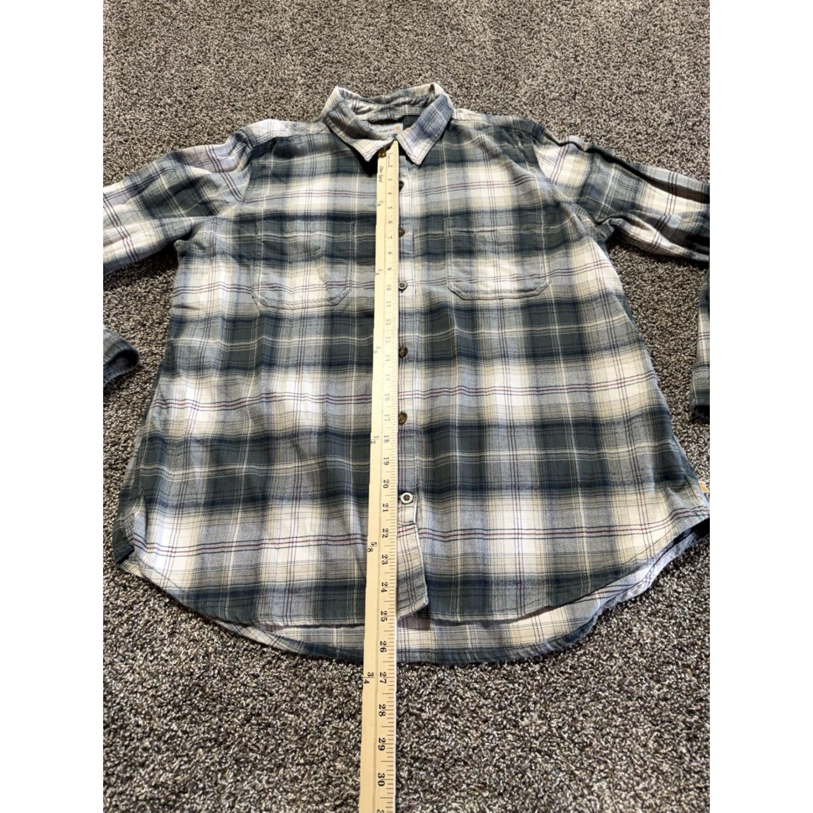 Carhartt Carhartt Light Flannel Women's Shirt XL 16-18 Plaid Long Sleeve Button Up Size XL / US 12-14 / IT 48-50 - 5 Thumbnail