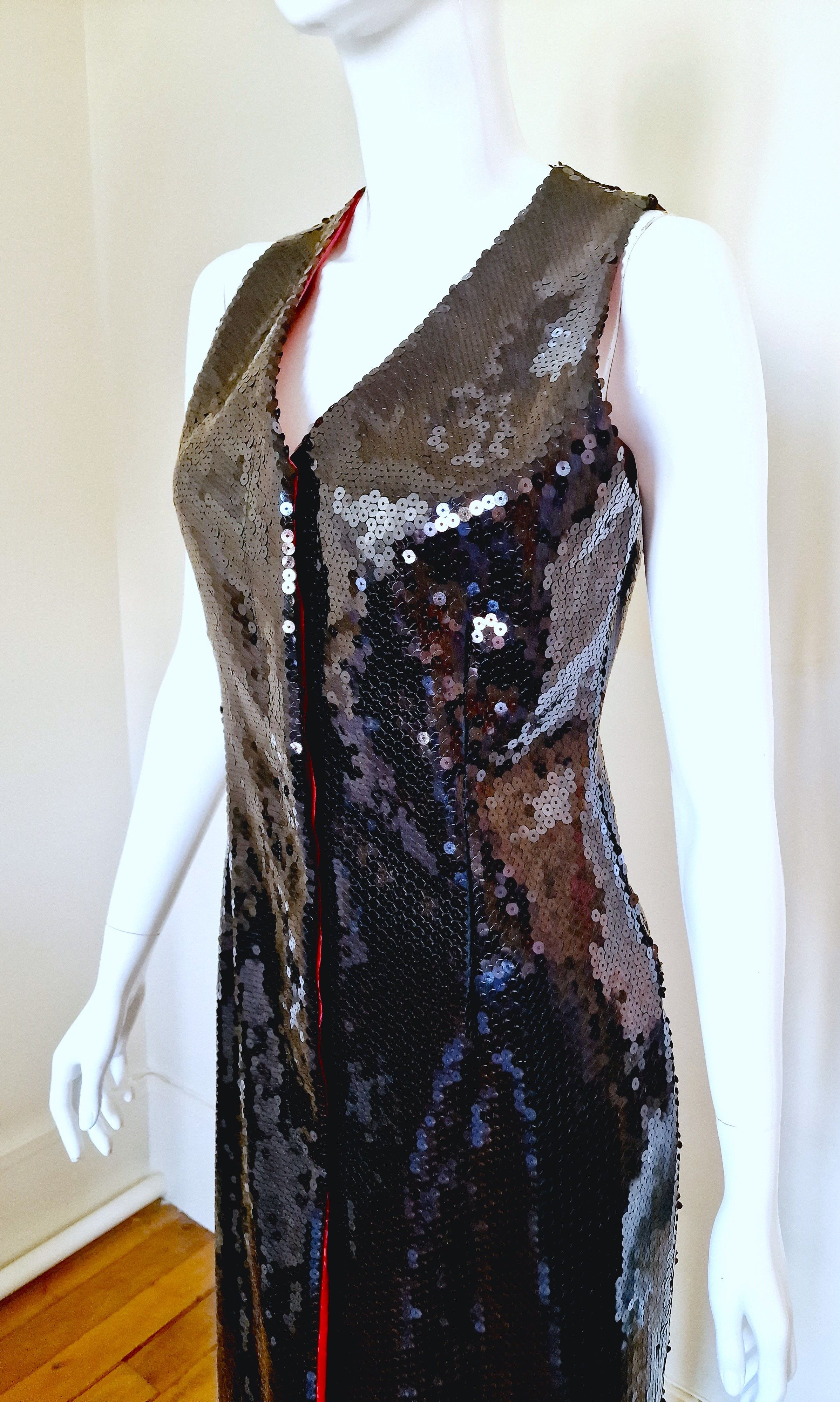 Alexander McQueen Alexander McQueen Joan Of Arc1998 Sequin Glitter Coat Dress Size M / US 6-8 / IT 42-44 - 5 Thumbnail