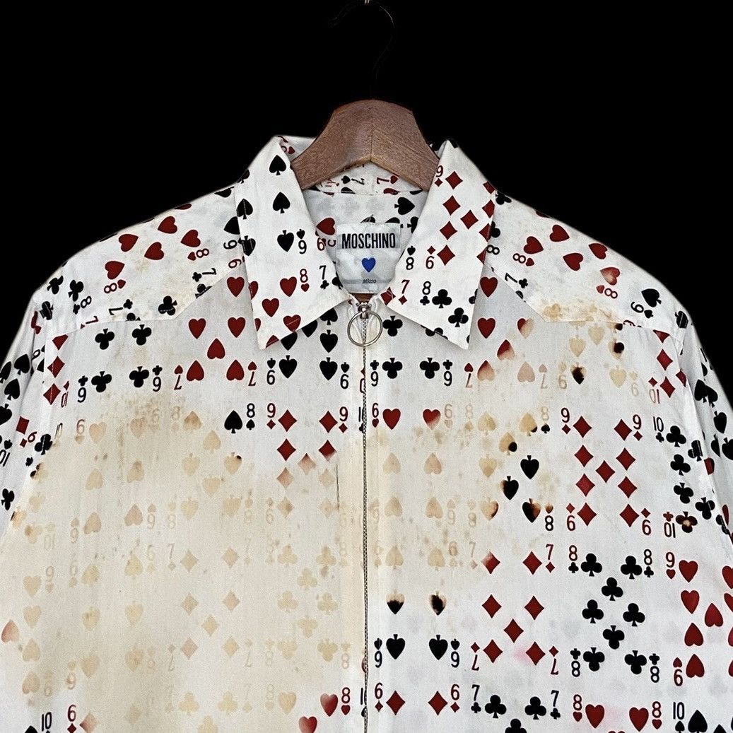 Moschino × Vintage Vintage Brand Moschino Full Print Zipper Shirt 1990s Size US M / EU 48-50 / 2 - 7 Thumbnail