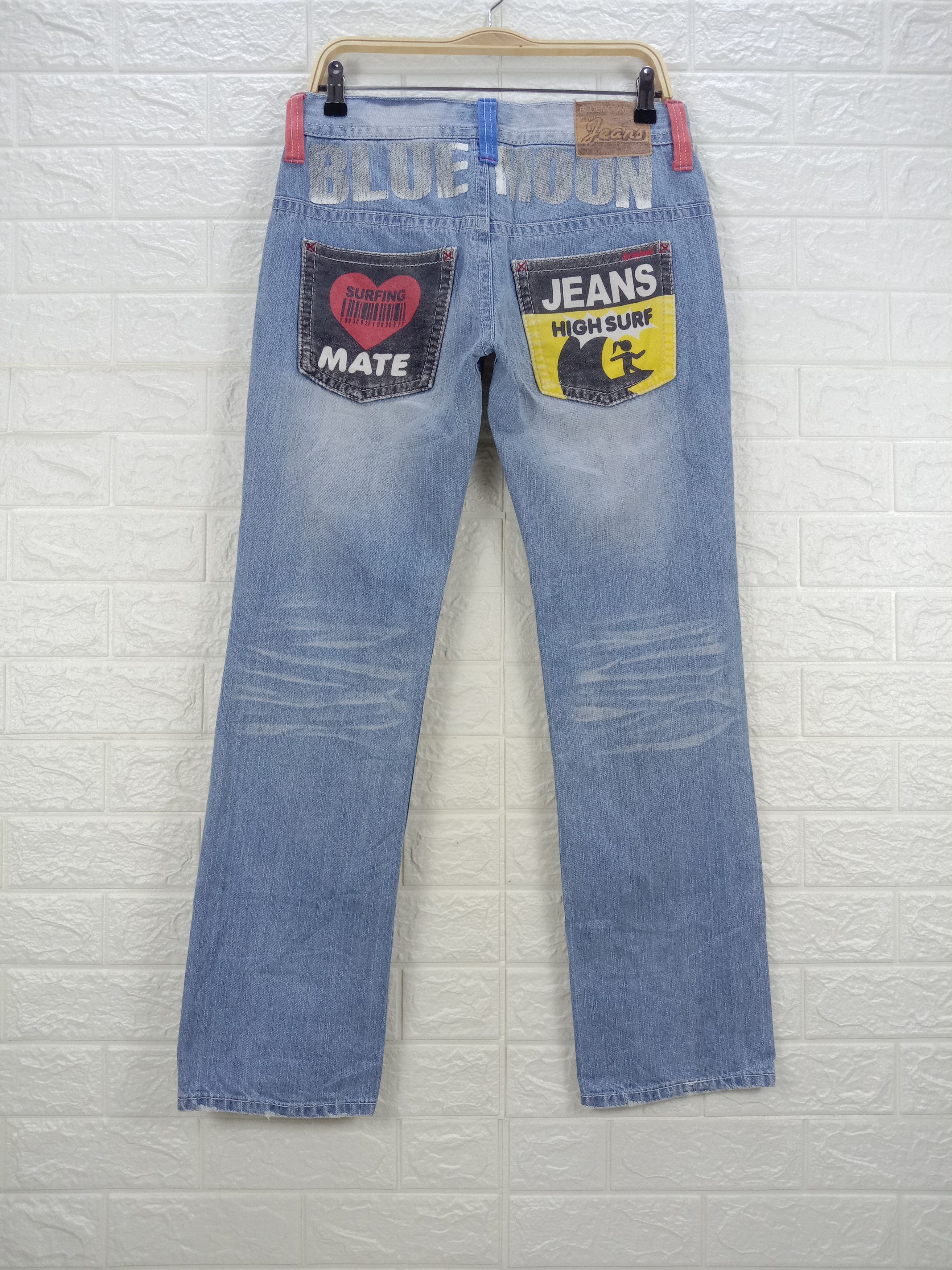 Japanese Brand Vintage Blue Moon Blue Surf Style Jeans Size US 31 - 2 Thumbnail