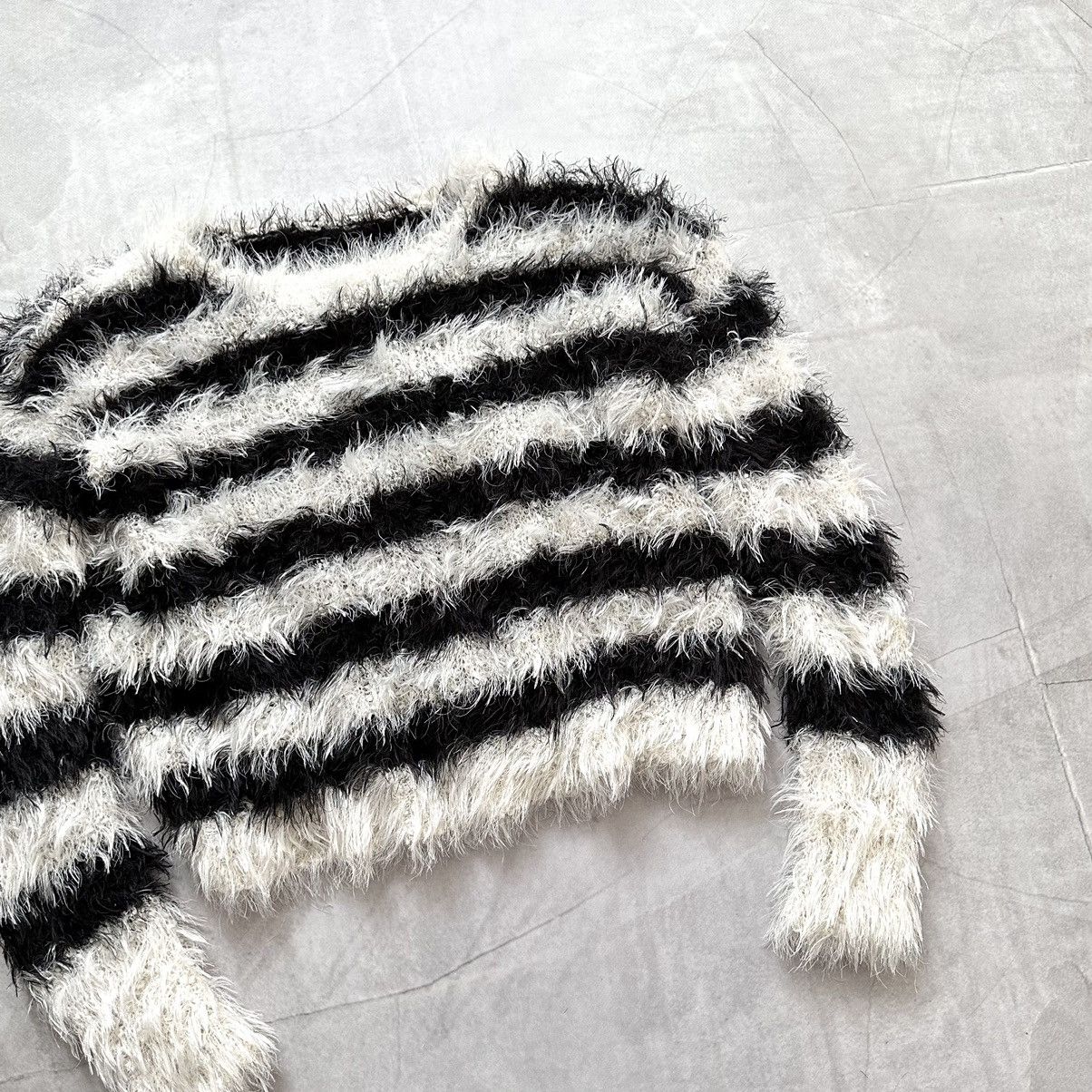 Hysteric Glamour × Undercover Crazy Fuzzy Junya Watanabe Style Striped Mohair Knit Sweater Size US XS / EU 42 / 0 - 2 Thumbnail