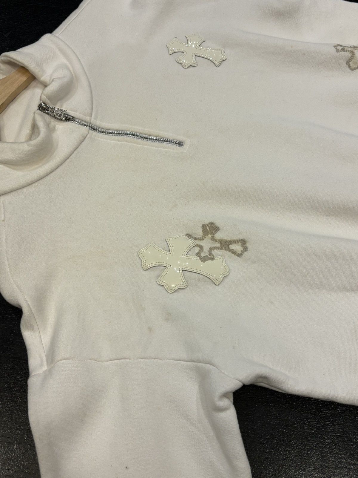 Chrome Hearts Chrome Hearts Cross Patch Quarter Zip - White Size US S / EU 44-46 / 1 - 3 Thumbnail