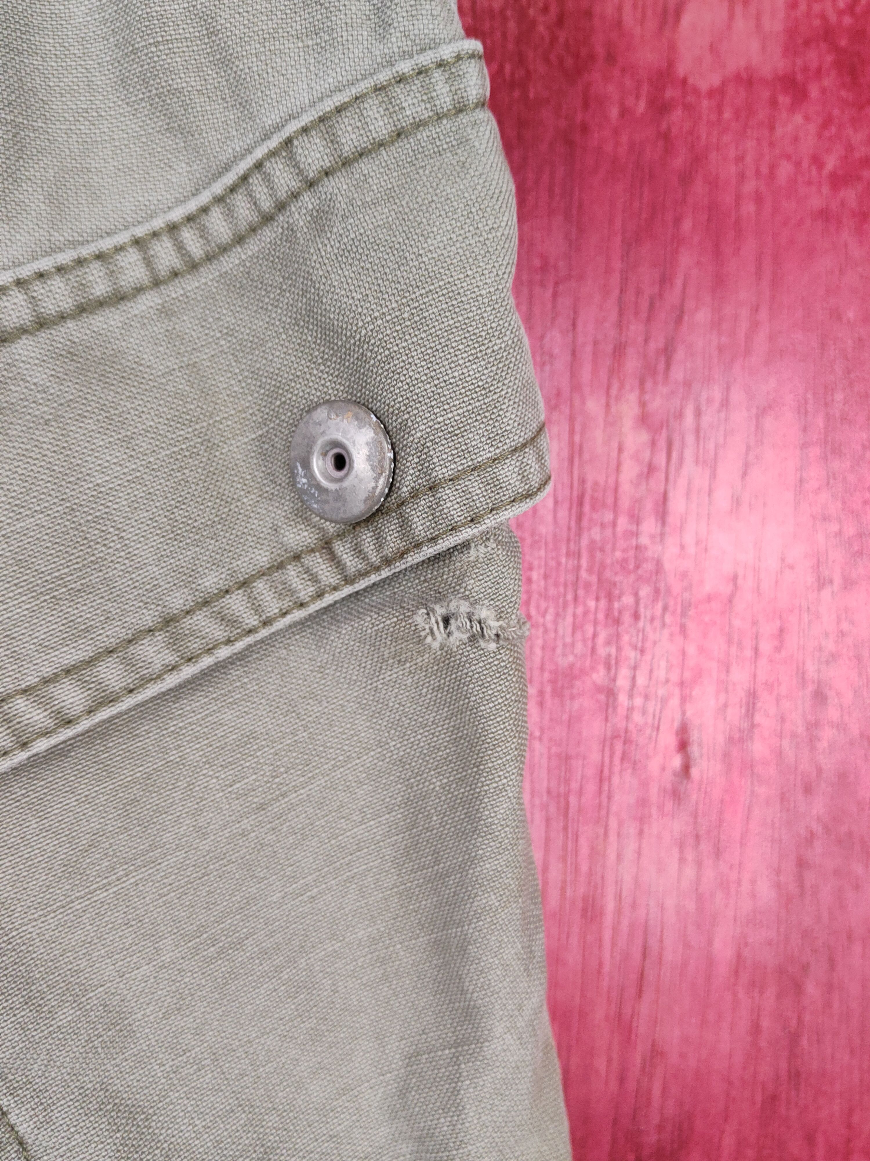 Japanese Brand Uniqlo Green Faded Multipocket Tactical Cargo Pants #S1344 Size US 34 / EU 50 - 8 Thumbnail