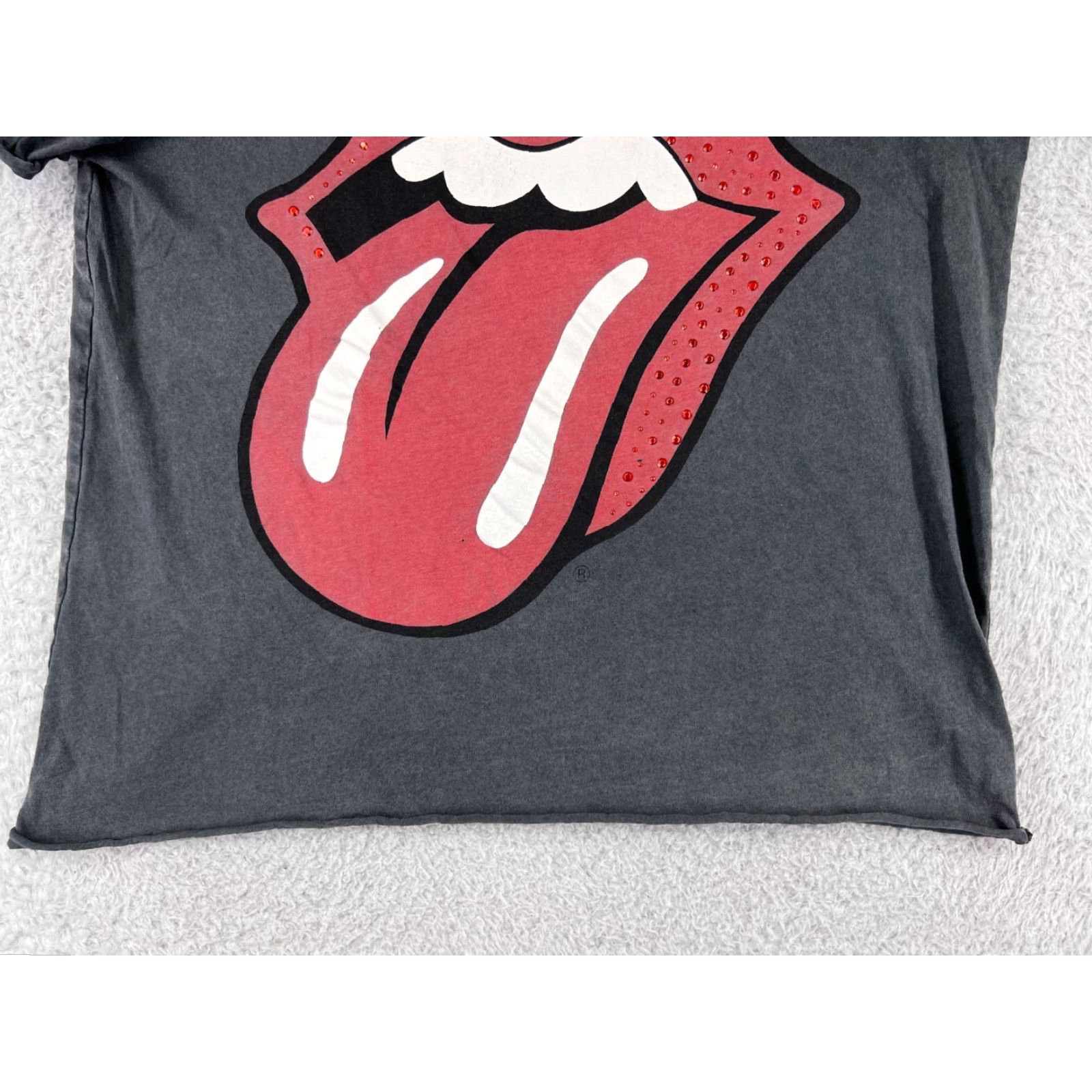 Vintage Rolling Stones Shirt Womens L Gray Polyester Blend Short Sleeve Round Neck T-Shirt Music Rock Casual Womens Size L / US 10 / IT 46 - 7 Thumbnail