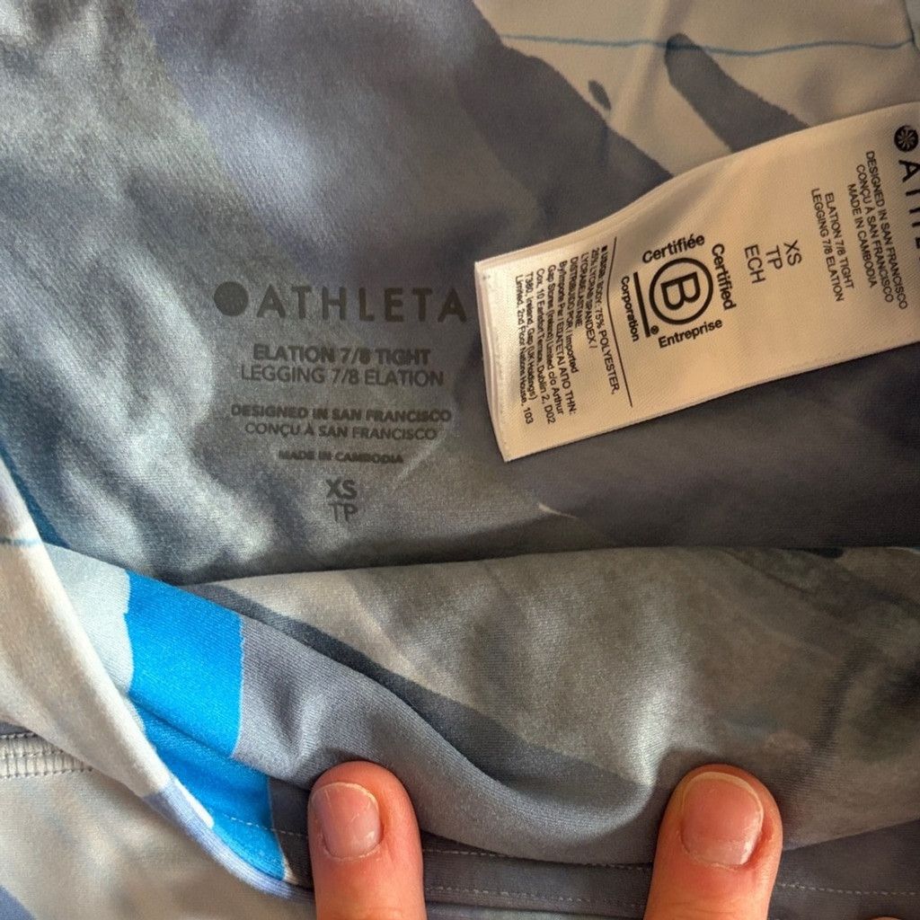 Athleta Athleta Elation 7/8 Tight Leggings Vibrance Snowfall Blue Size 25" / US 0 / IT 36 - 6 Thumbnail