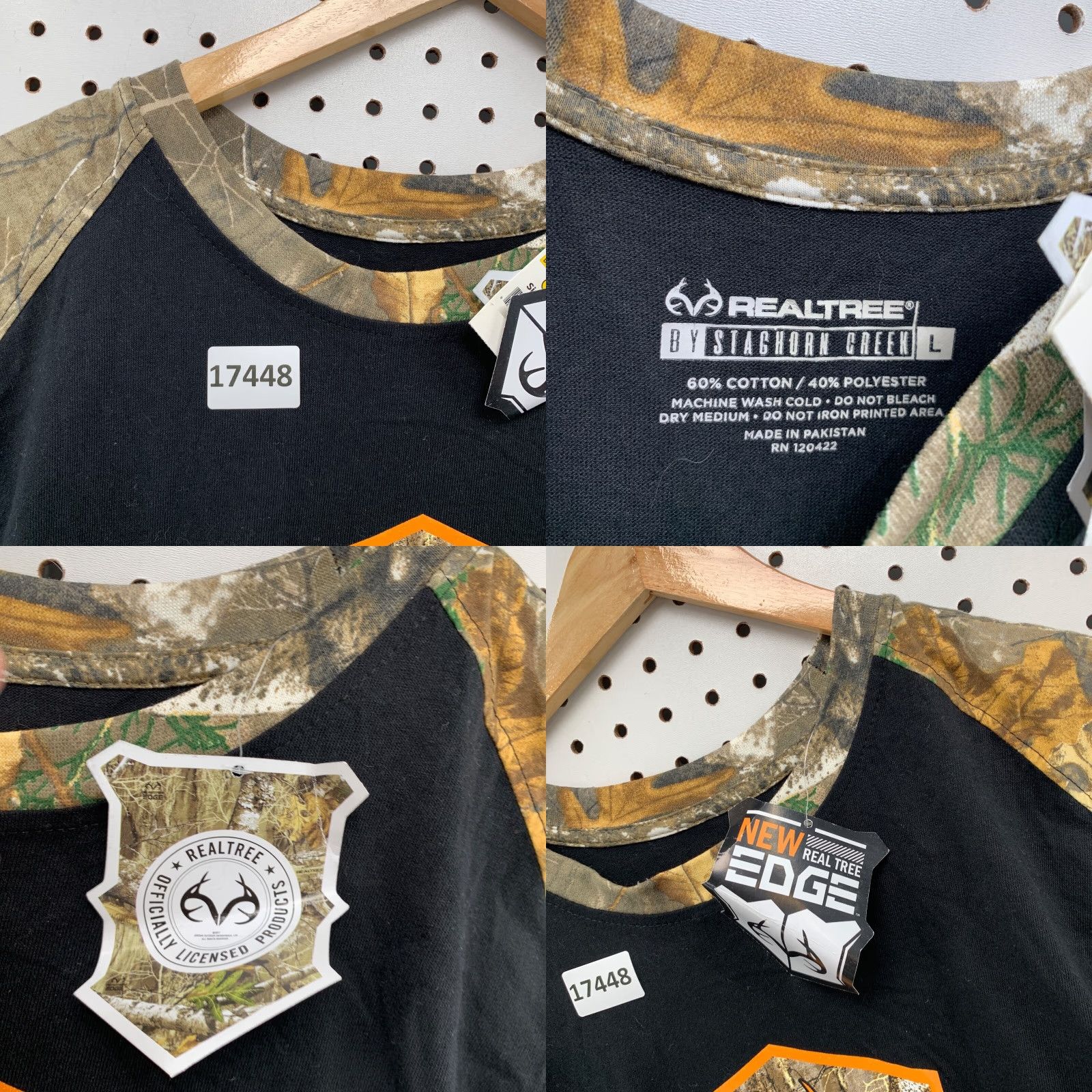 Realtree VINTAGE Real Tree By Stag Horn Women Large Black Sleeveless Shirt Camouflage Outdoor Camo Black Shirt Womens LS 90s Size L / US 10 / IT 46 - 8 Thumbnail