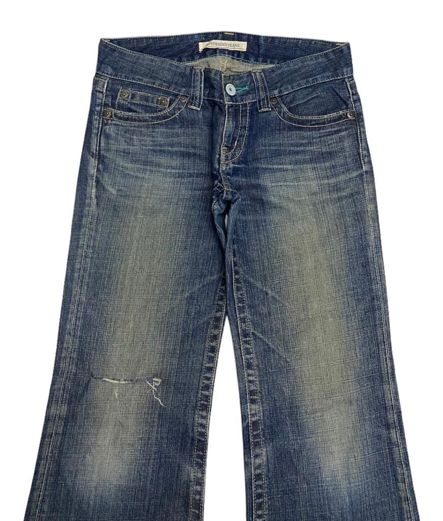 Japanese Brand × Jun Takahashi VINTAGE UNIQLO JAPAN FLARE BOYFRIEND DISTRESSED DENIM JEANS Size US 32 / EU 48 - 5 Thumbnail