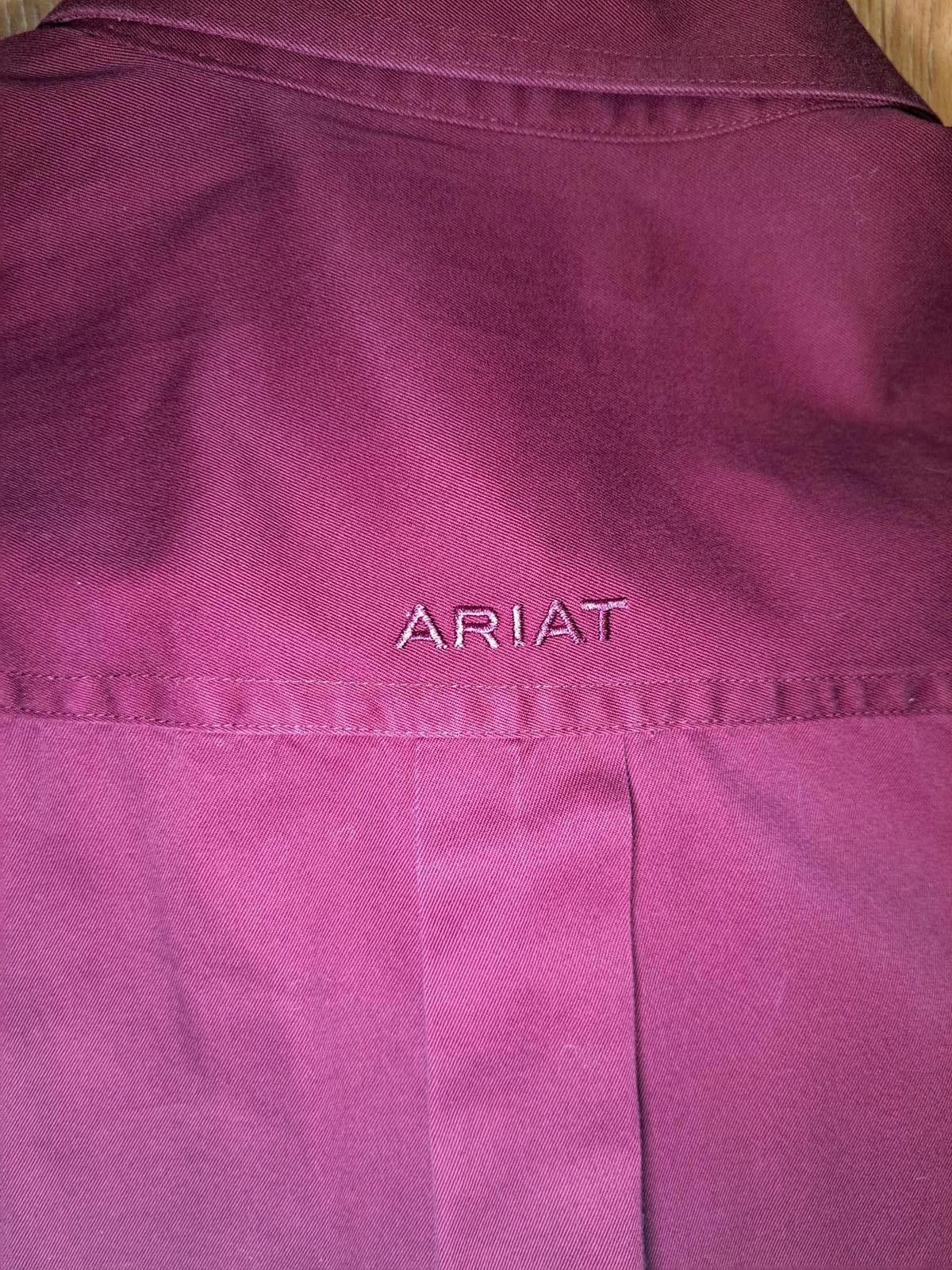 Ariat Ariat Button Up Long Sleeve Shirt Mens XL Burgundy Cotton Size US XL / EU 56 / 4 - 7 Thumbnail