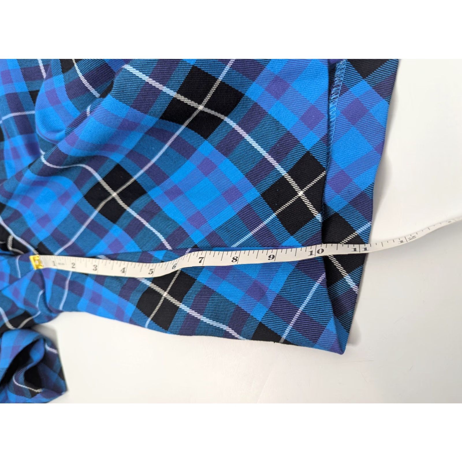 Vintage Royal & Awesome Shorts Bermuda Men 38 Plaid Blue Twill Flat Front Casual Golf Size US 38 / EU 54 - 4 Thumbnail
