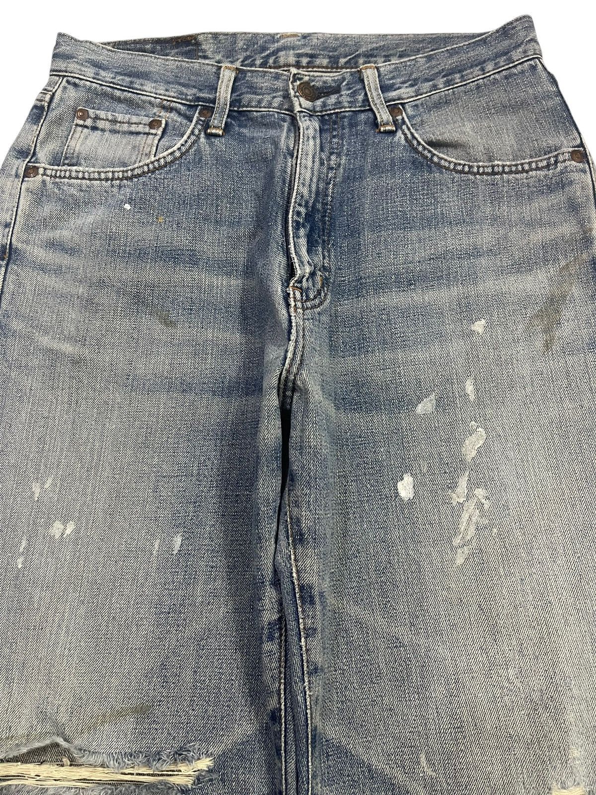 Edwin Vintage 90s Edwin 505x Faded Wash Distressed Loose Jeans Size US 30 / EU 46 - 3 Thumbnail