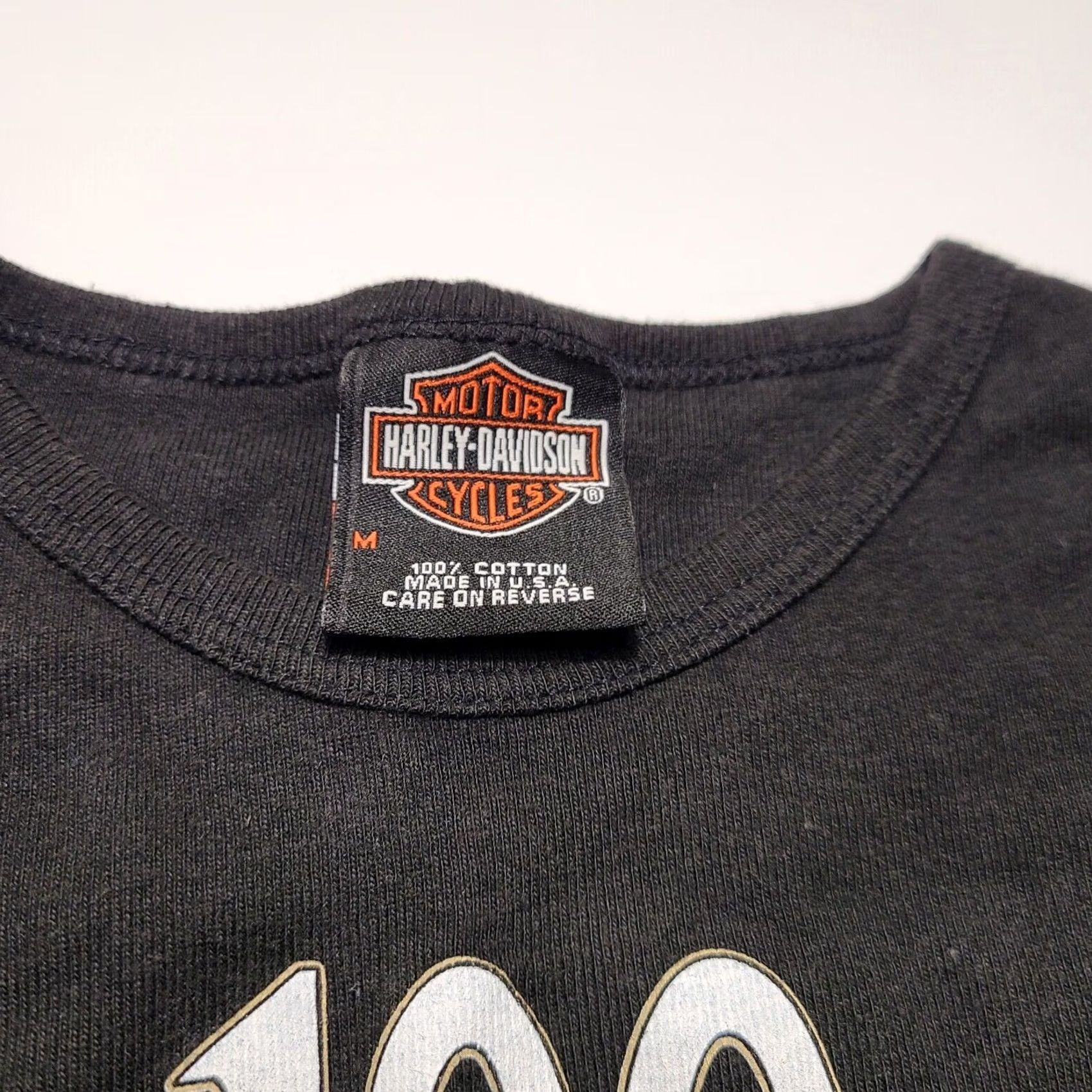 Harley Davidson VINTAGE Harley-Davidson Motorcycles 100 Year Anniversary T-Shirt Top USA Women's Medium Size M / US 6-8 / IT 42-44 - 4 Thumbnail