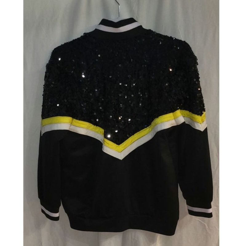 Other Weissman Black Sequin Stage Dance Jacket ZipUp Size LA Size L / US 10 / IT 46 - 2 Thumbnail