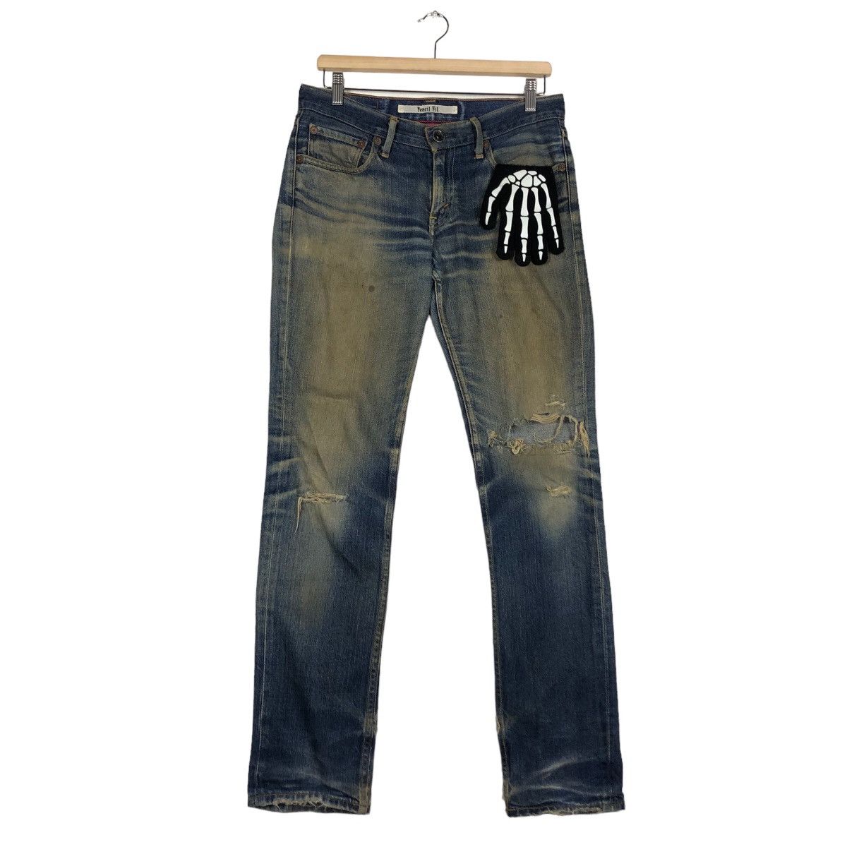 Levi's Vintage Clothing 🔥Rare Distressed Denim Jeans Levi’s Size US 32 / EU 48 - 2 Thumbnail