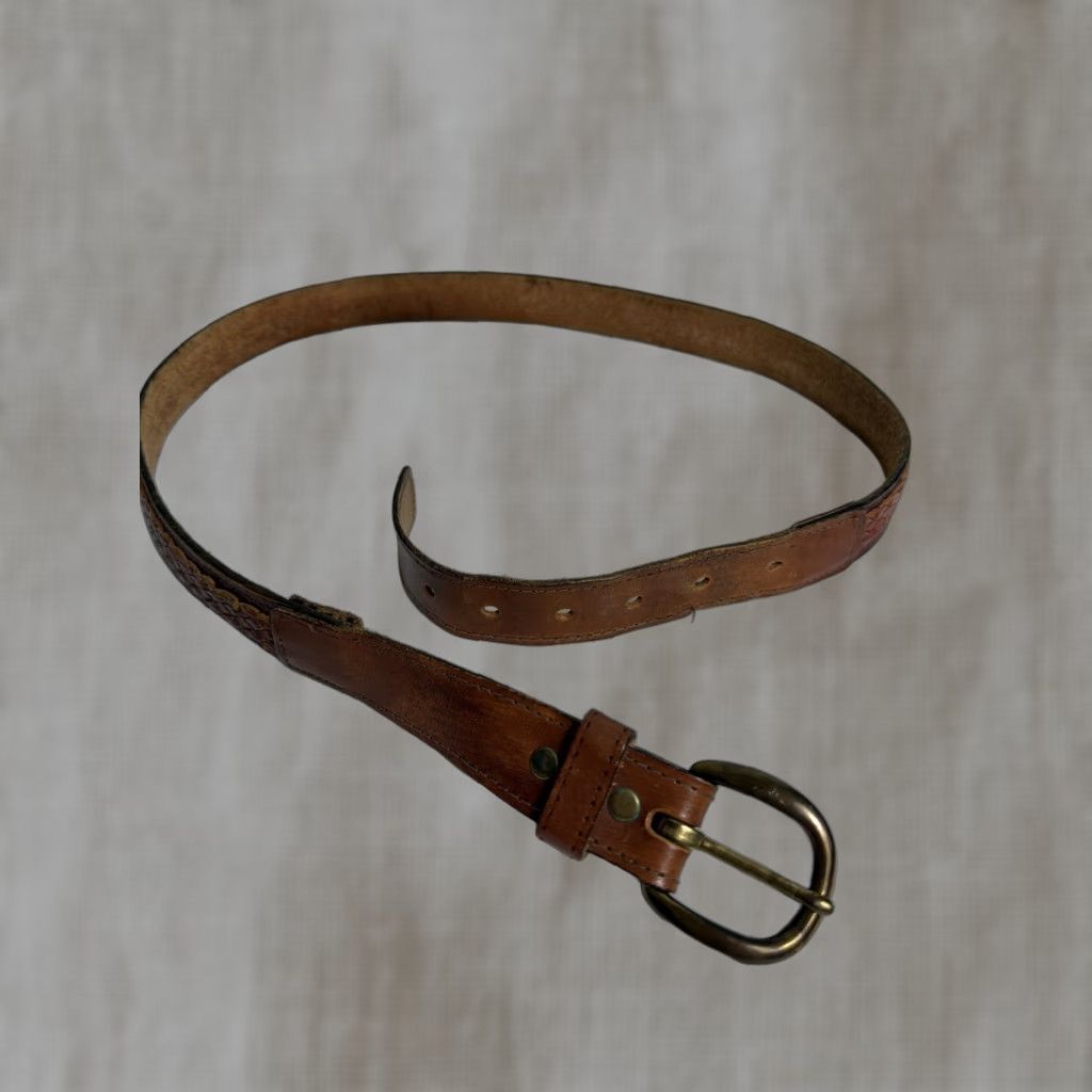 Vintage VINTAGE Lejon Leather Belt Western Size 36 Brown Mens Womens Size ONE SIZE - 1 Thumbnail