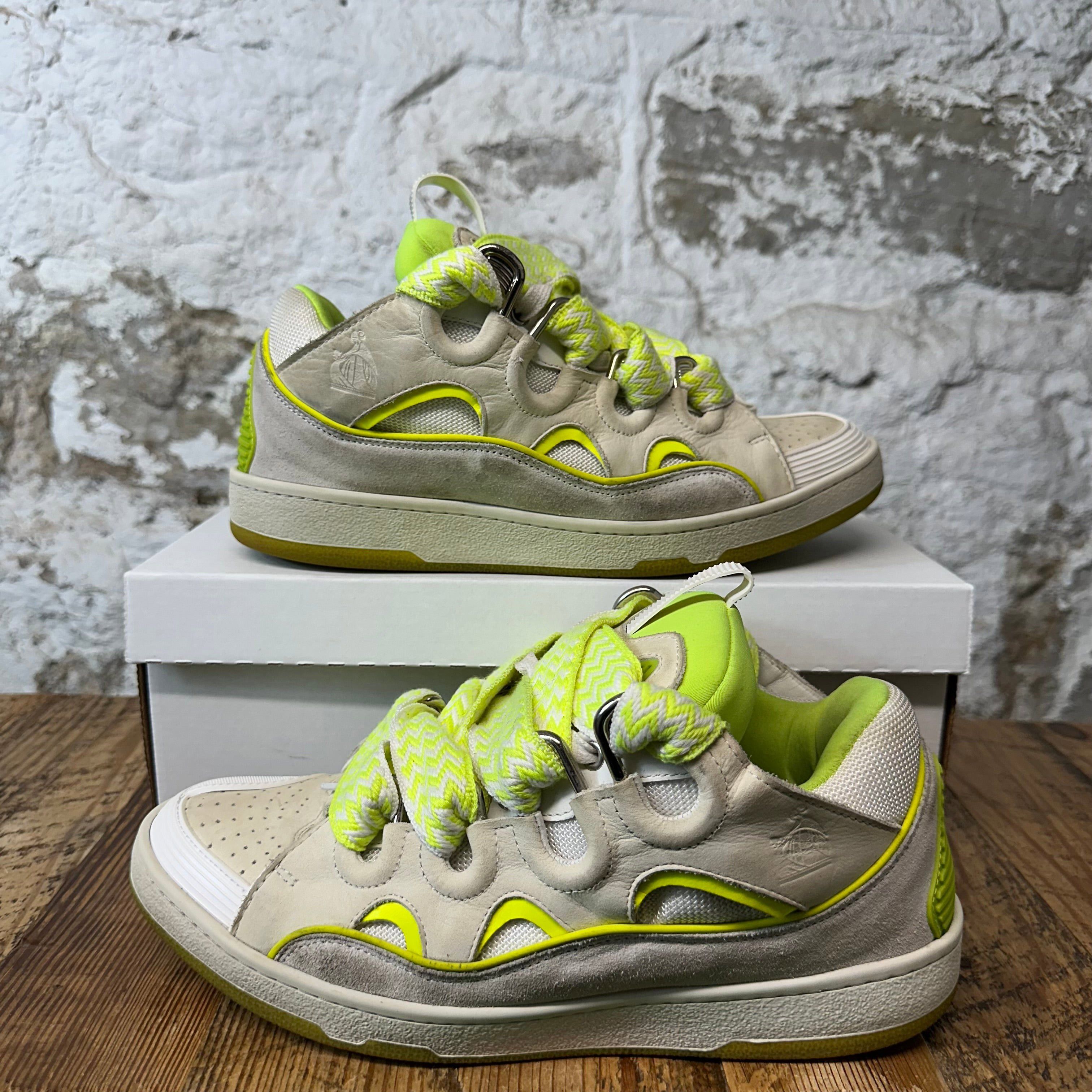 Lanvin Lanvin Curb Yellow Grey White Sneaker Sz 10 (43) Size US 10 / EU 43 - 1 Thumbnail