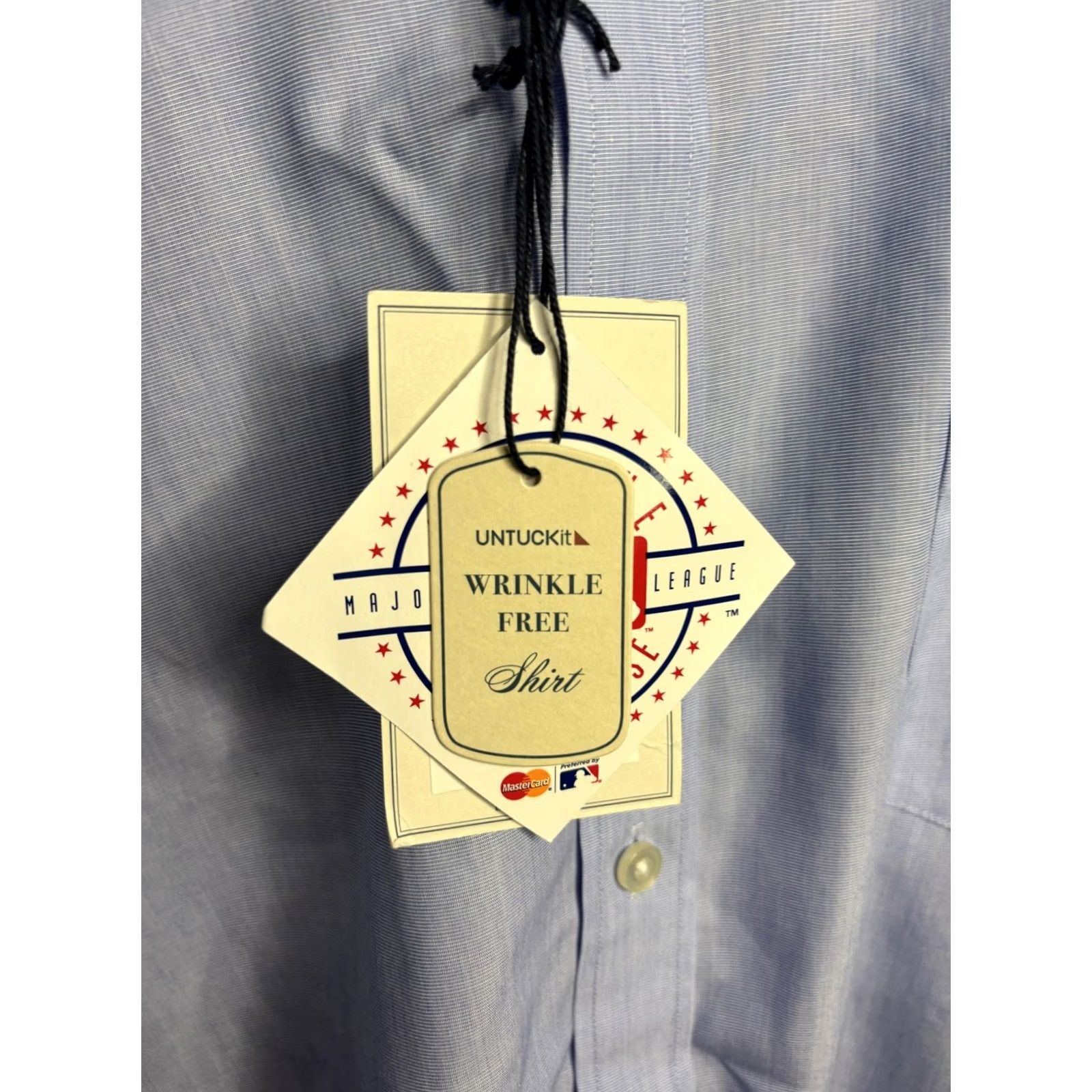 UNTUCKit UNTUCKit MLB ATL Braves Shirt Mens 3XL Blue Cotton Button Wrinkle Free Size US XXL / EU 58 / 5 - 3 Thumbnail