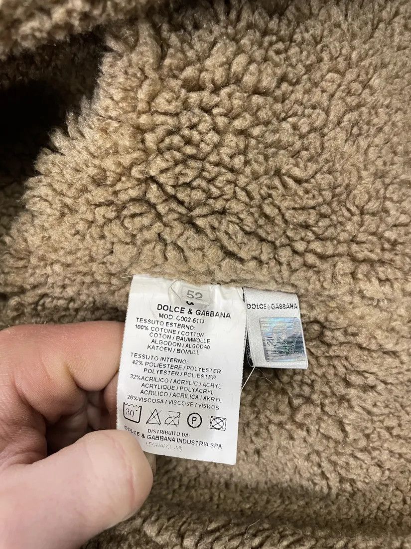 Dolce & Gabbana × Vintage 1990s Dolce & Gabbana Brown Long Shearling Jacket Size US L / EU 52-54 / 3 - 6 Thumbnail
